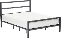 Alastair Graphite Gray King Metal Bed