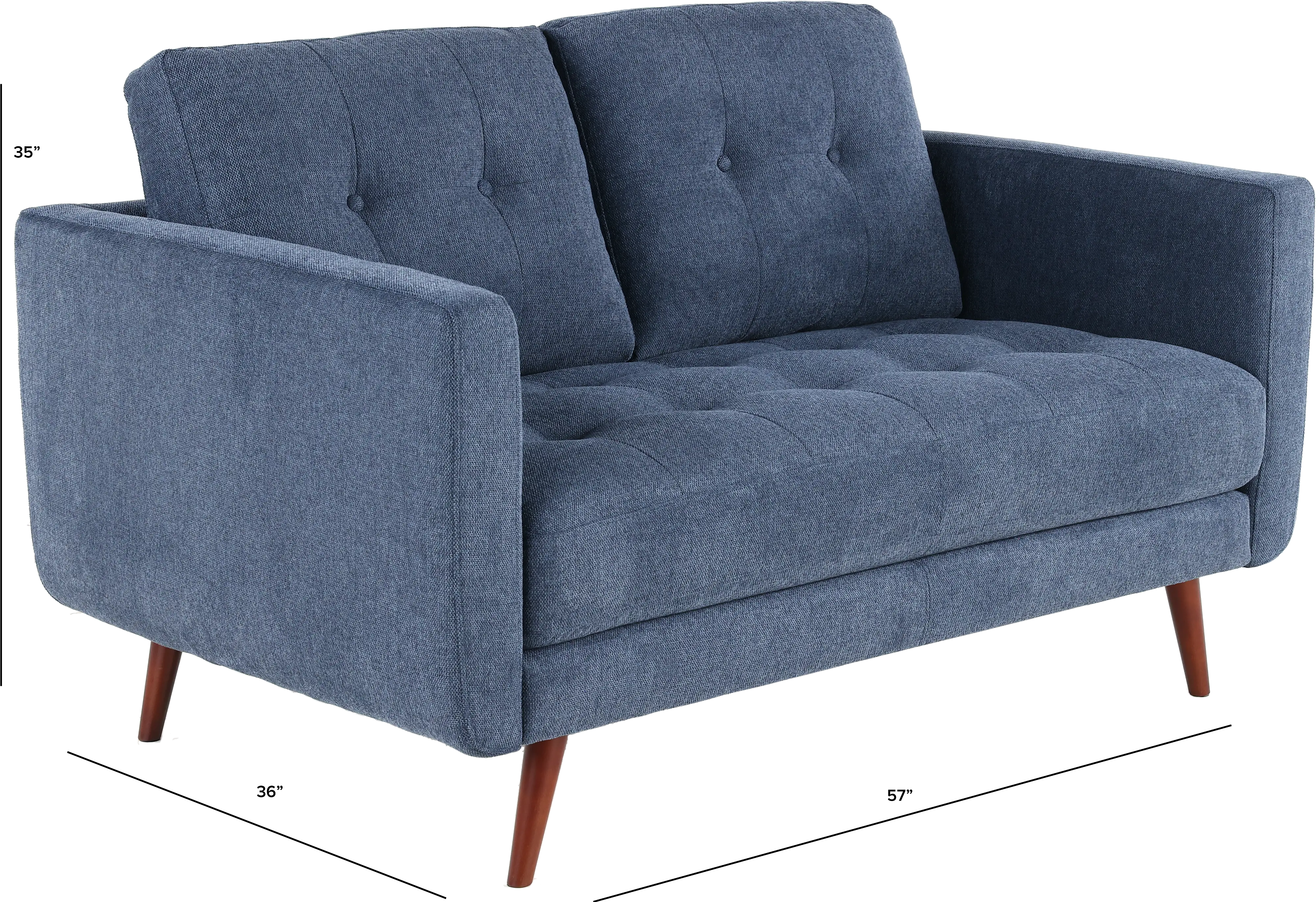 Liverpool Denim Blue Loveseat-2