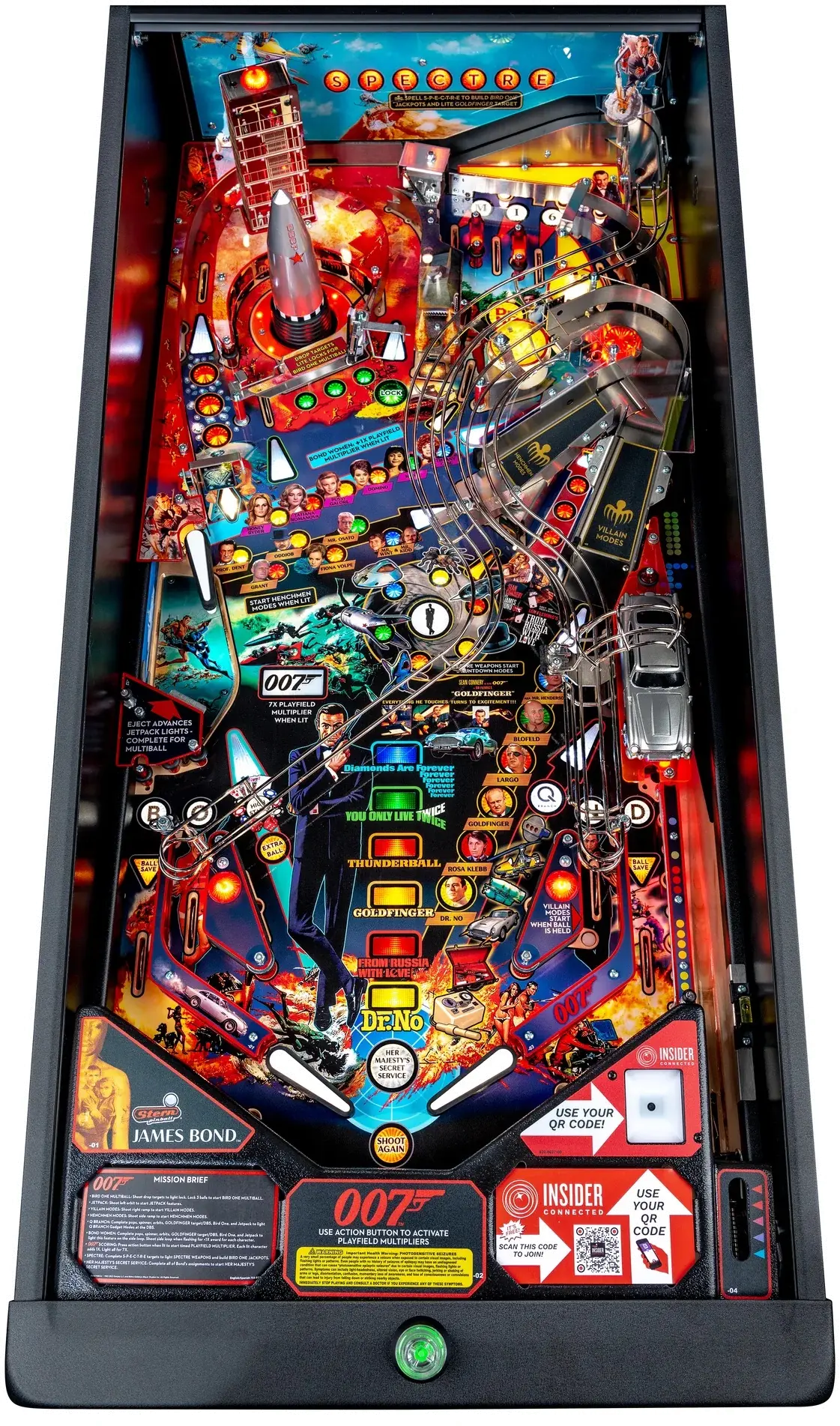 500-55V1-11 Stern Pinball James Bond 007 Pro Edition Pinball Machine-1