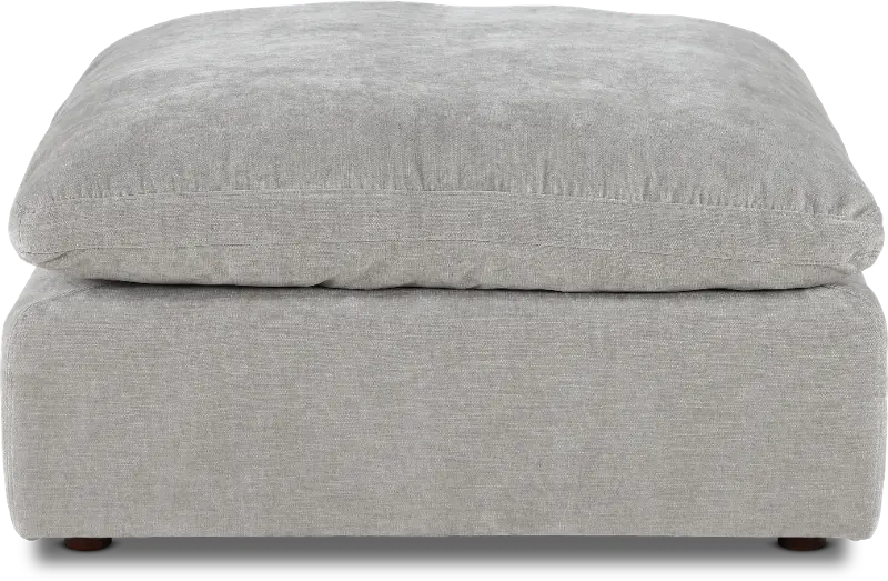 Inez Gray Square Ottoman