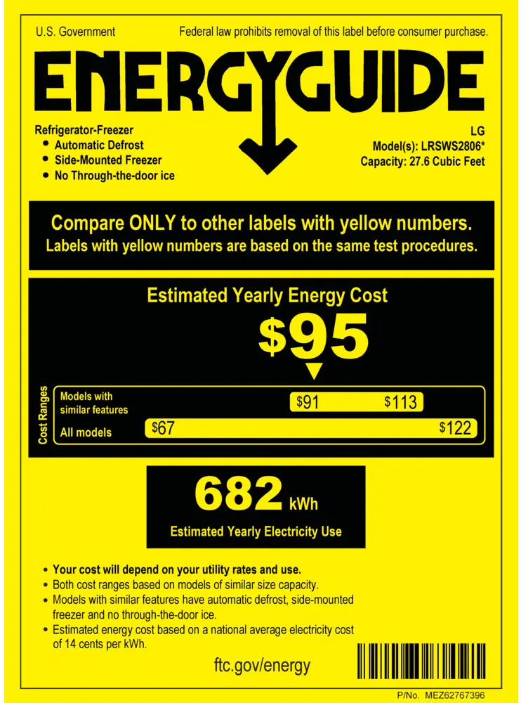 LRSWS2806S LG 27.6 cu ft Side by Side Refrigerator - Stainless Steel-9