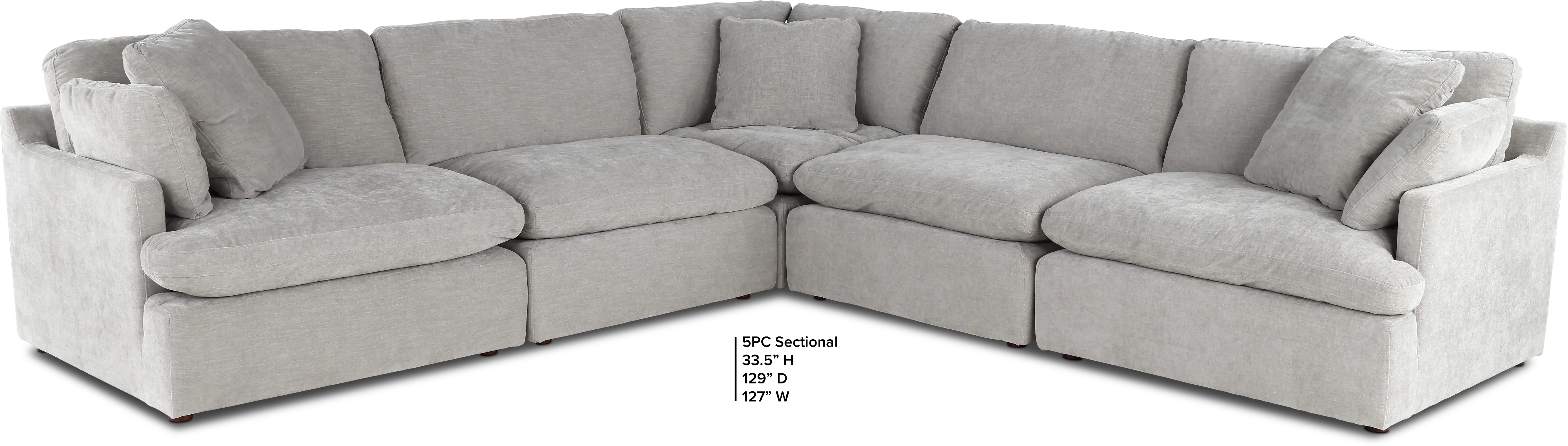 Inez Gray 5 Piece Sectional-2