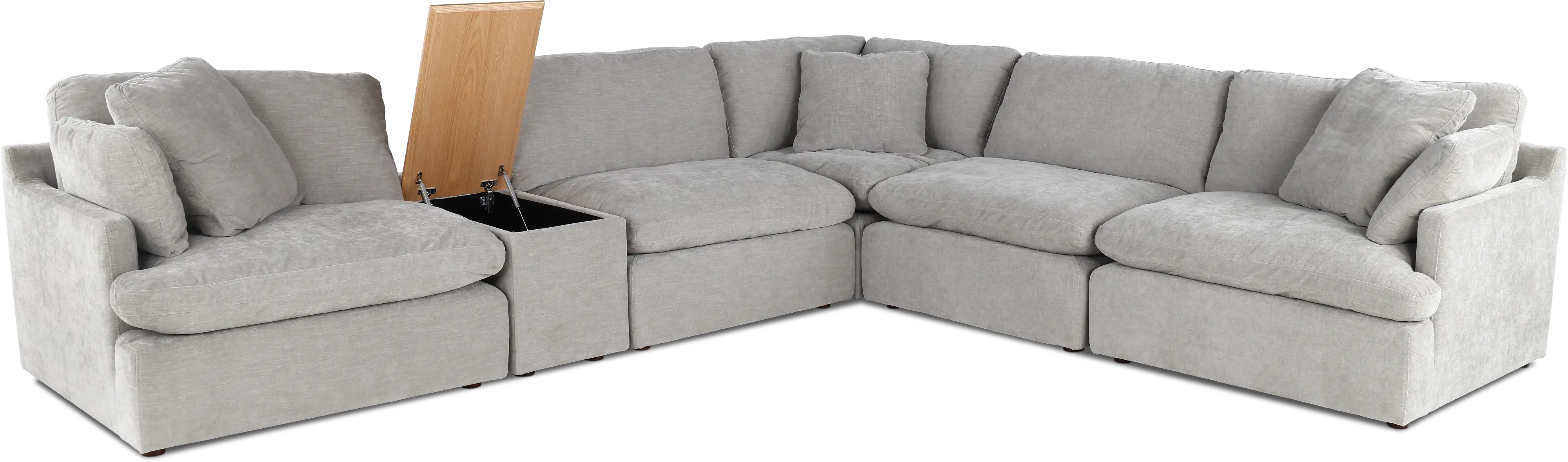 Inez Gray 6 Piece Sectional-4
