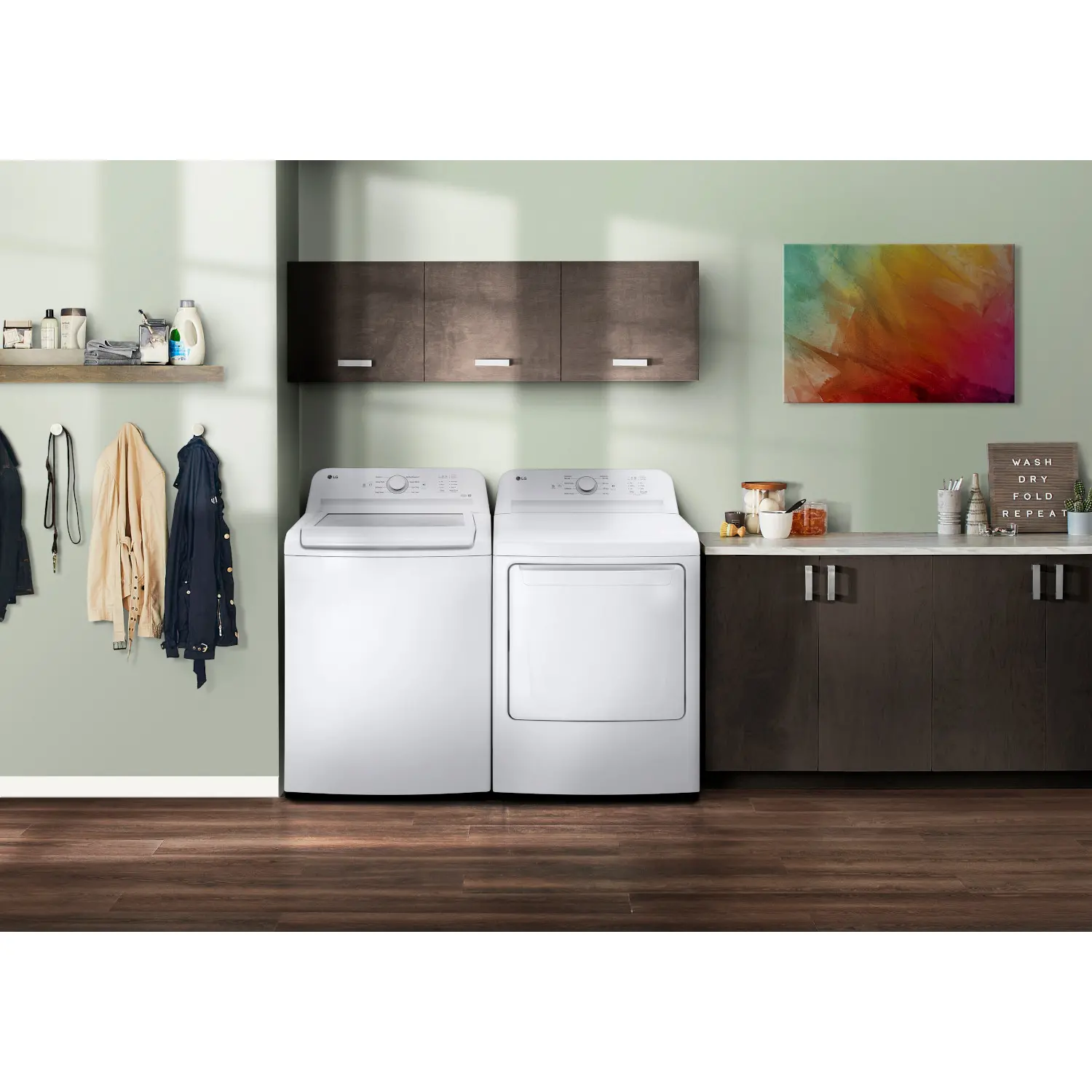 WT6105CW LG 4.1 cu ft Top Load Washer with Agitator - White, 6100W-2
