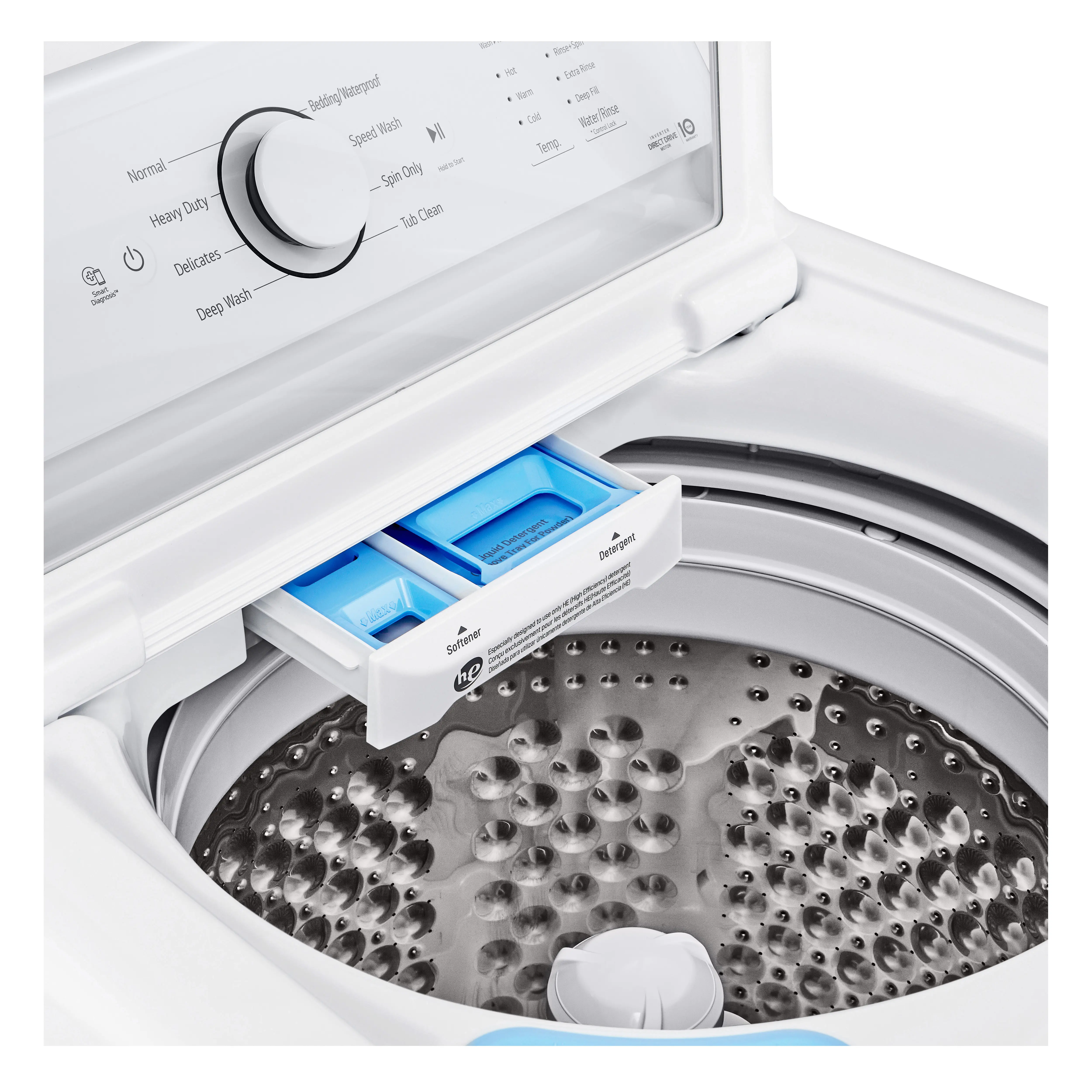 WT6105CW LG 4.1 cu ft Top Load Washer with Agitator - White, 6100W-5