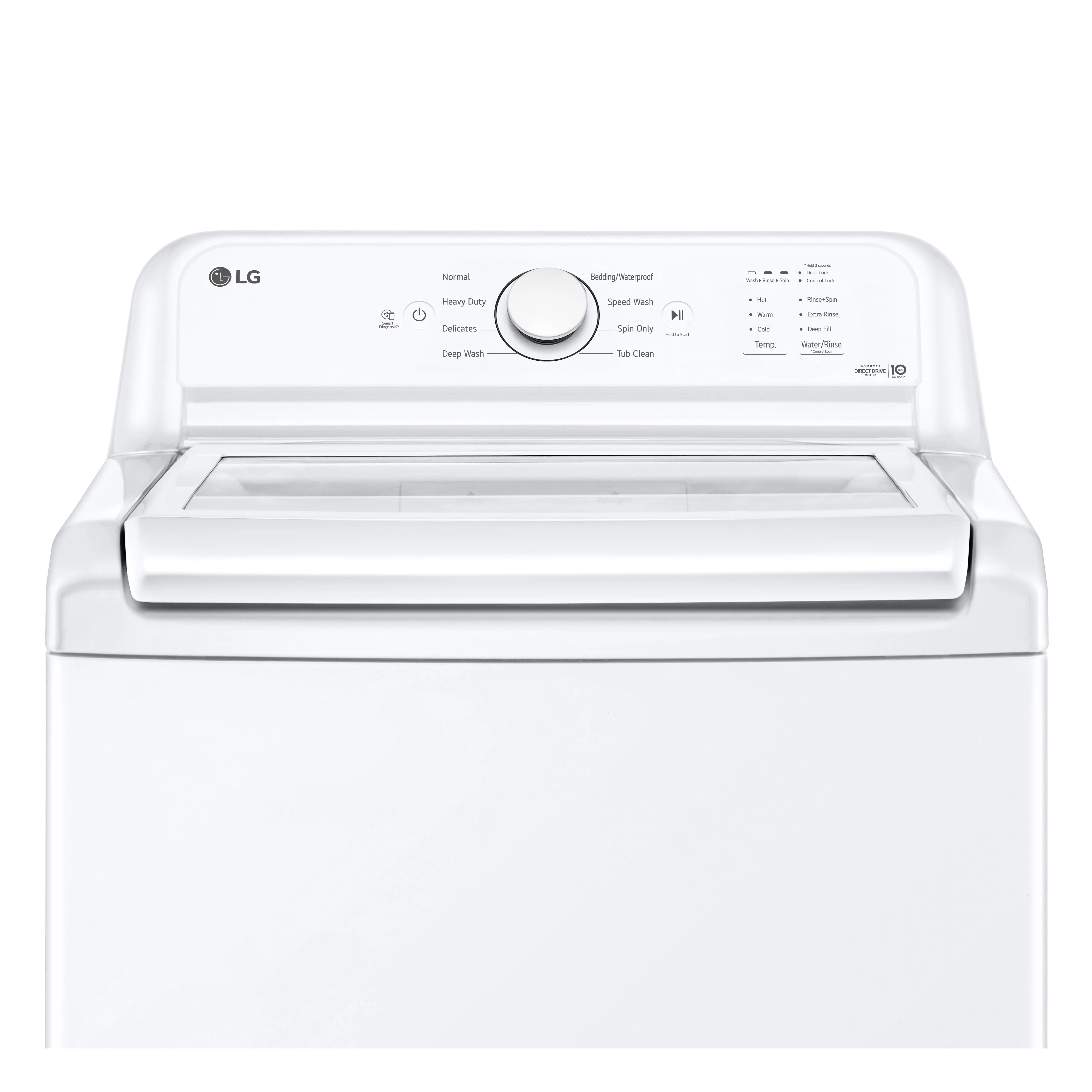 WT6105CW LG 4.1 cu ft Top Load Washer with Agitator - White, 6100W-6
