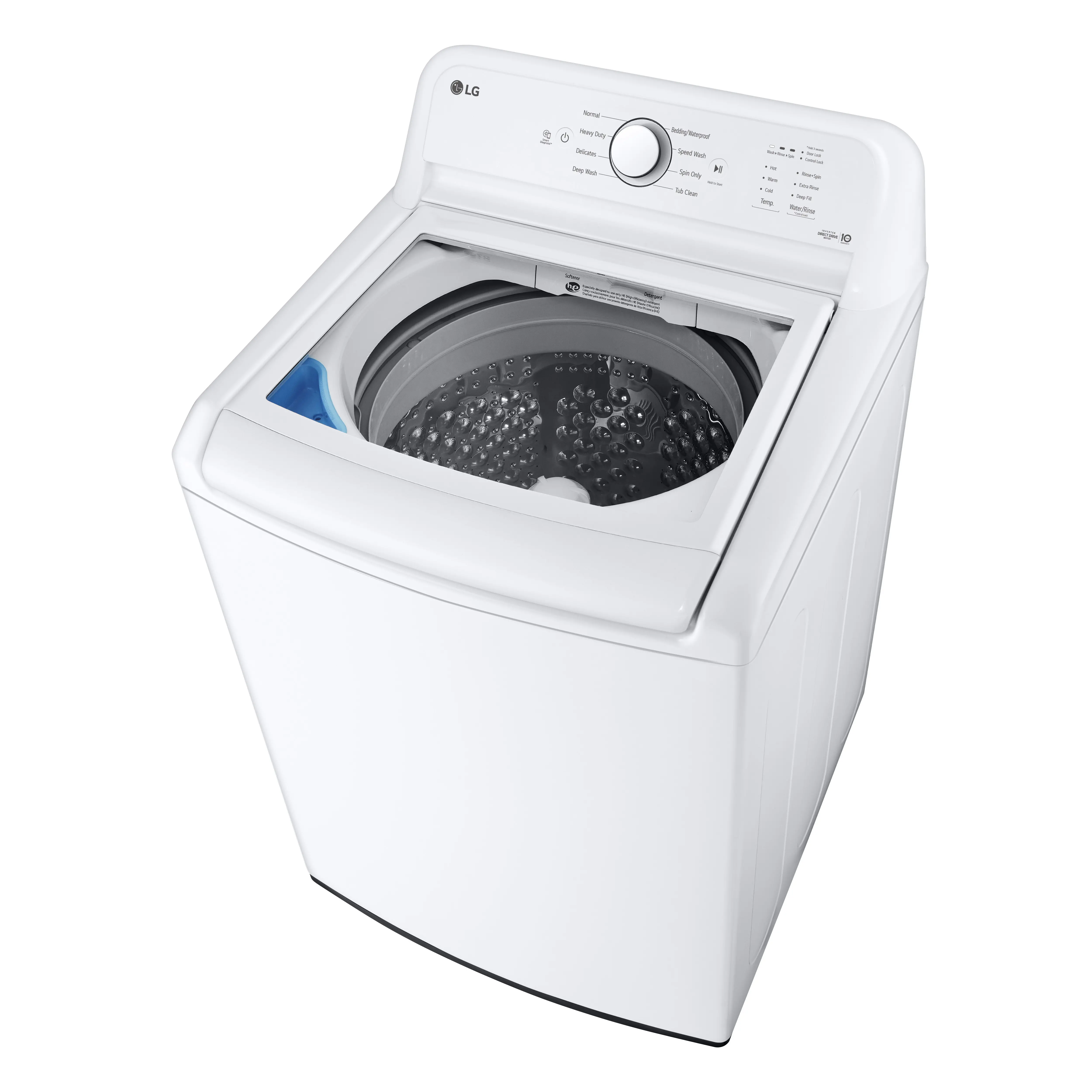 WT6105CW LG 4.1 cu ft Top Load Washer with Agitator - White, 6100W-8
