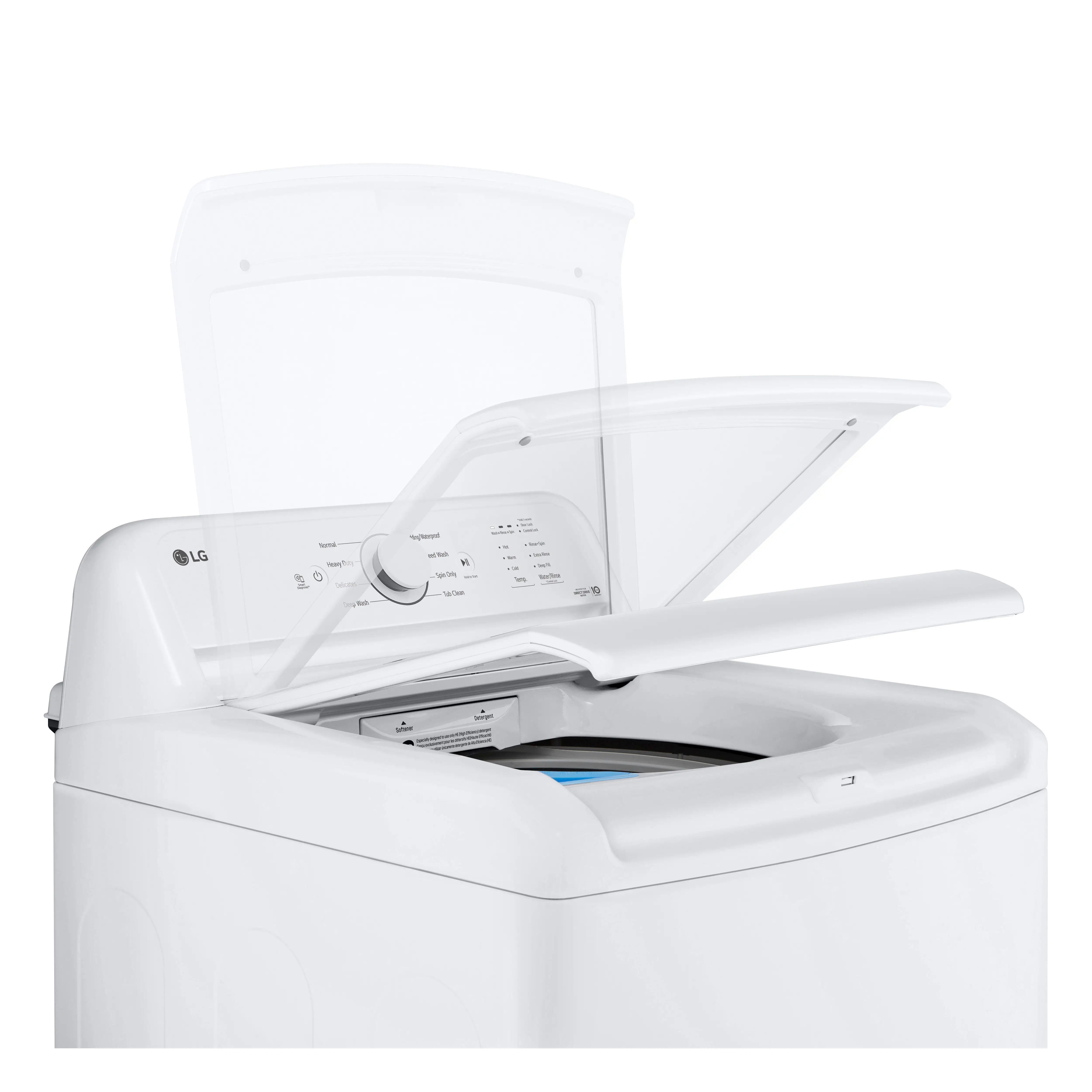 WT6105CW LG 4.1 cu ft Top Load Washer with Agitator - White, 6100W-9
