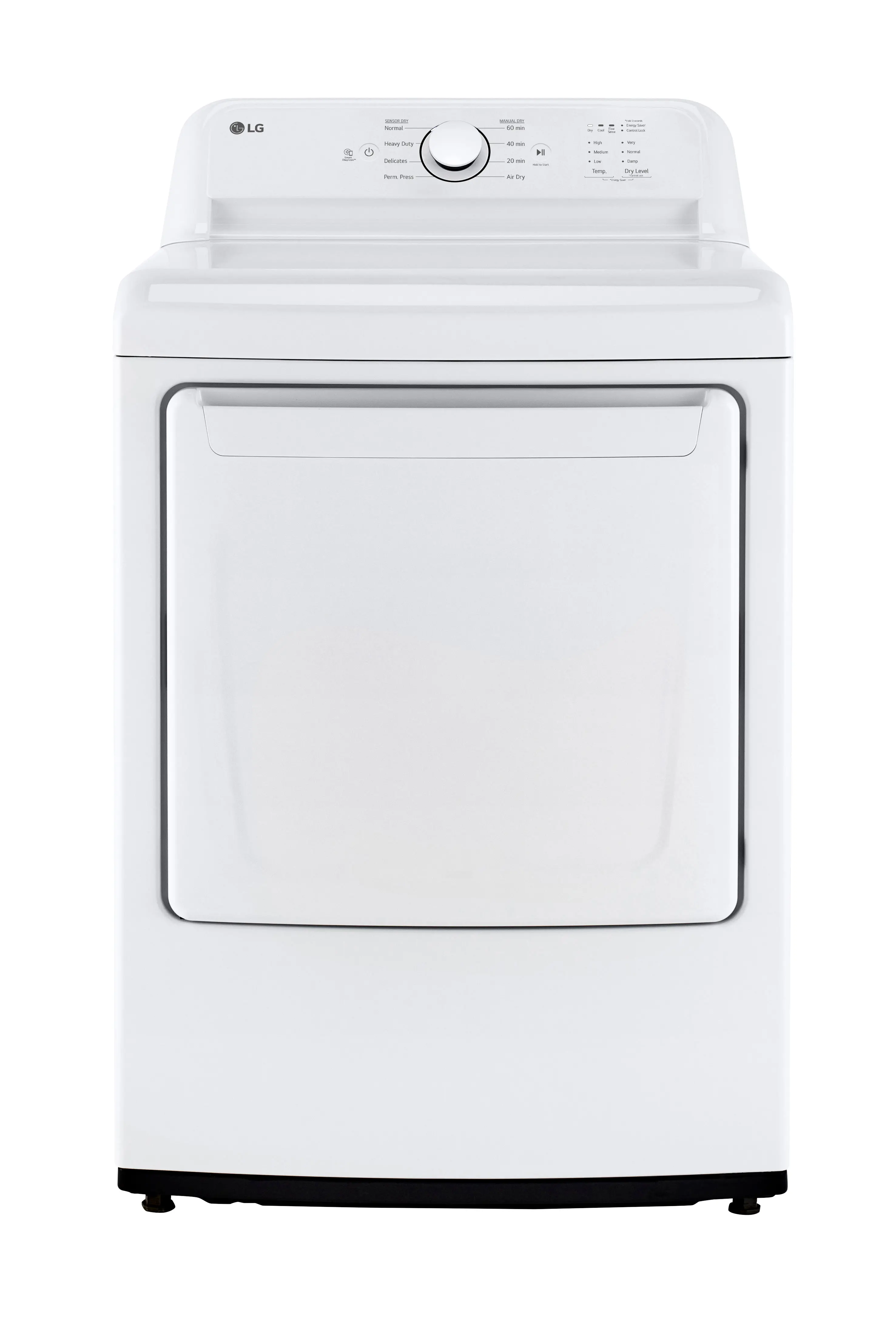 DLE6100W LG 7.4 cu ft Electric Dryer - White 6100-1