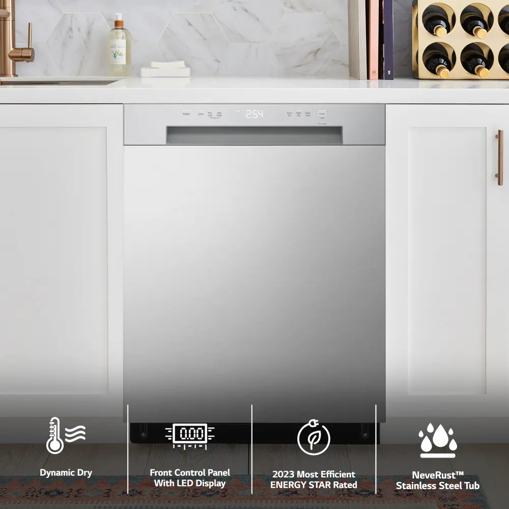 LDFC2423V LG Front Control Dishwasher - Stainless Steel-5