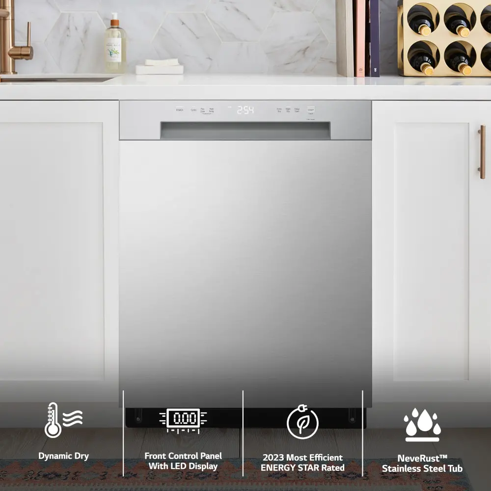 LDFC2423V LG Front Control Dishwasher - Stainless Steel-4
