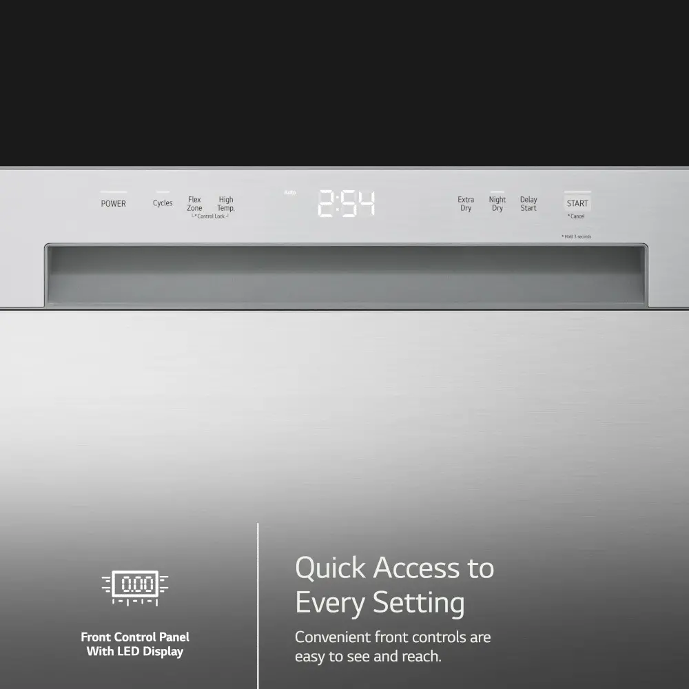 LDFC2423V LG Front Control Dishwasher - Stainless Steel-6