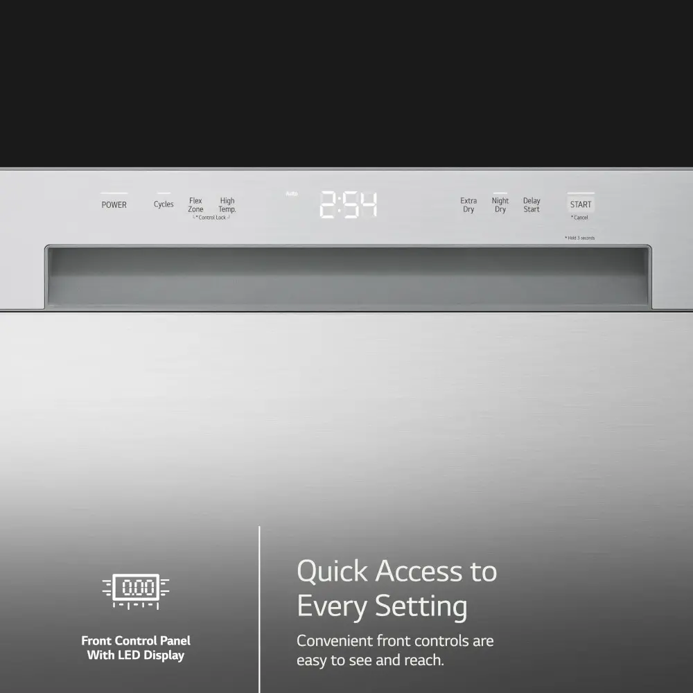 LDFC2423V LG Front Control Dishwasher - Stainless Steel-5