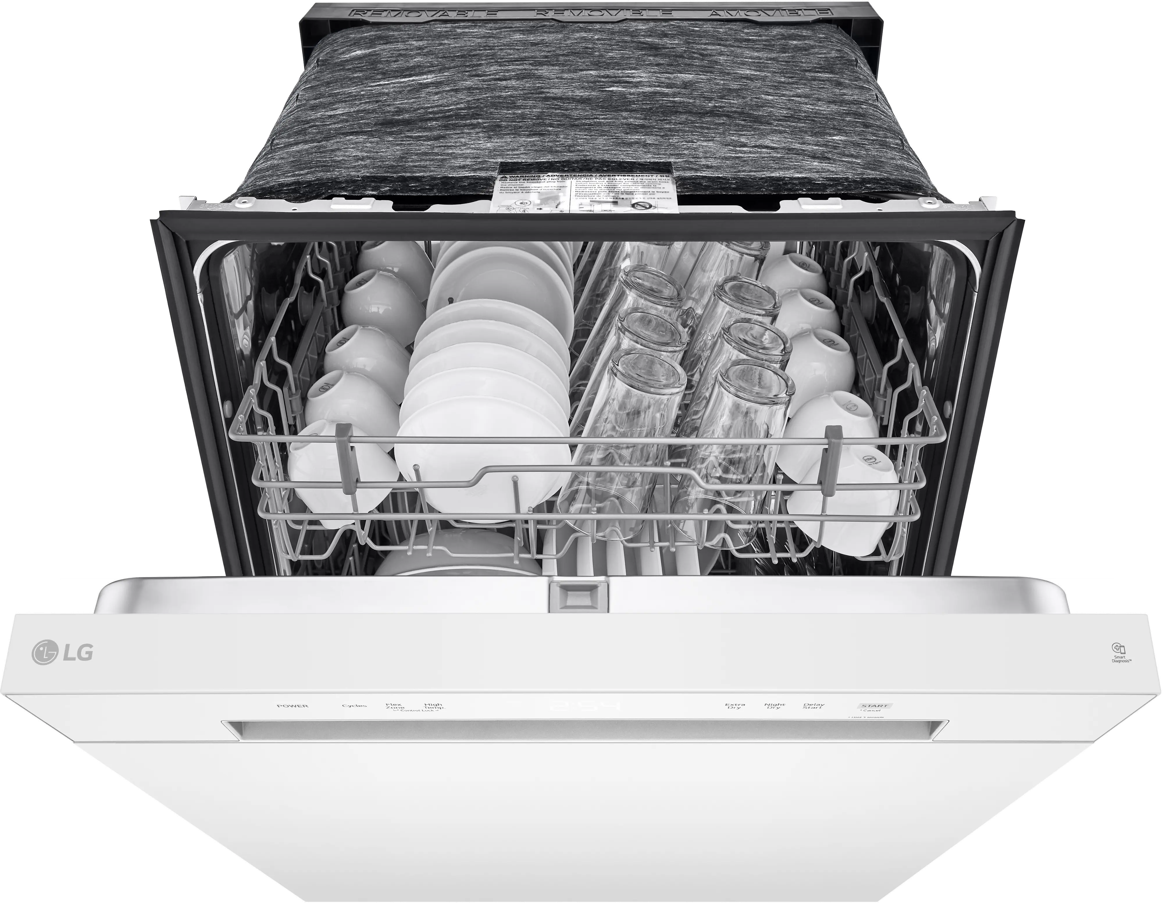 LDFC2423W LG Front Control Dishwasher - White-5