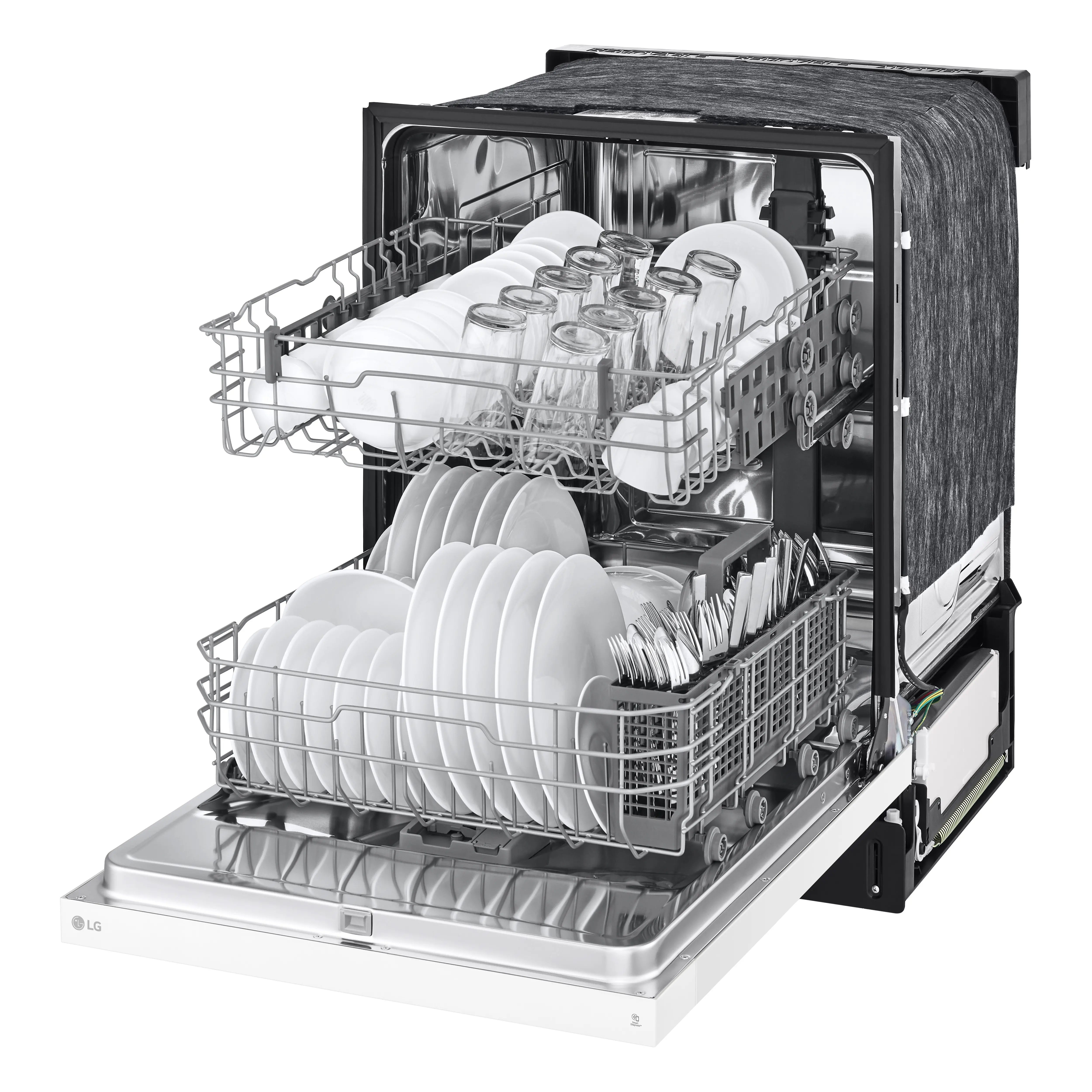 LDFC2423W LG Front Control Dishwasher - White-7