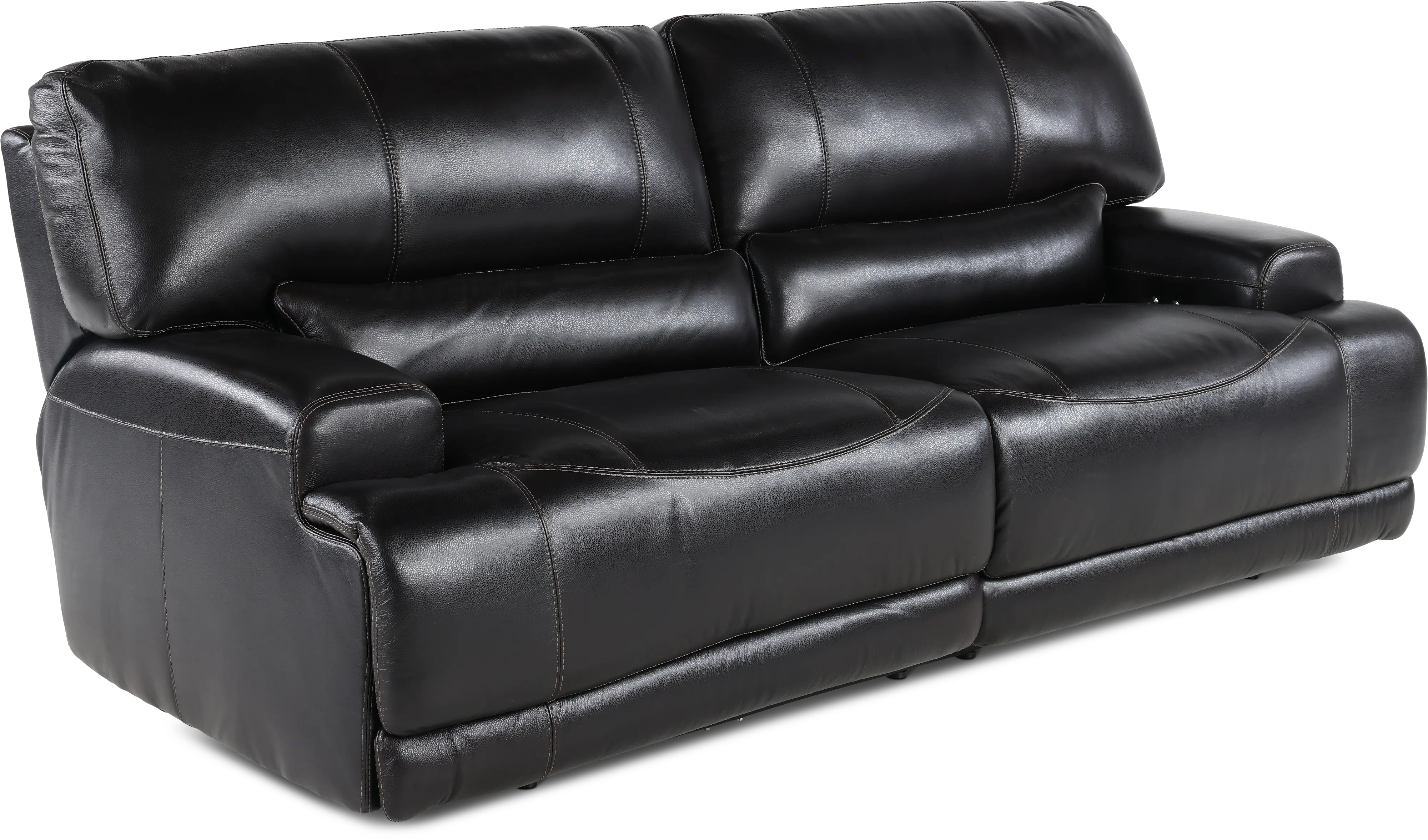 Stampede Blackberry Leather-Match Power Reclining Sofa-4