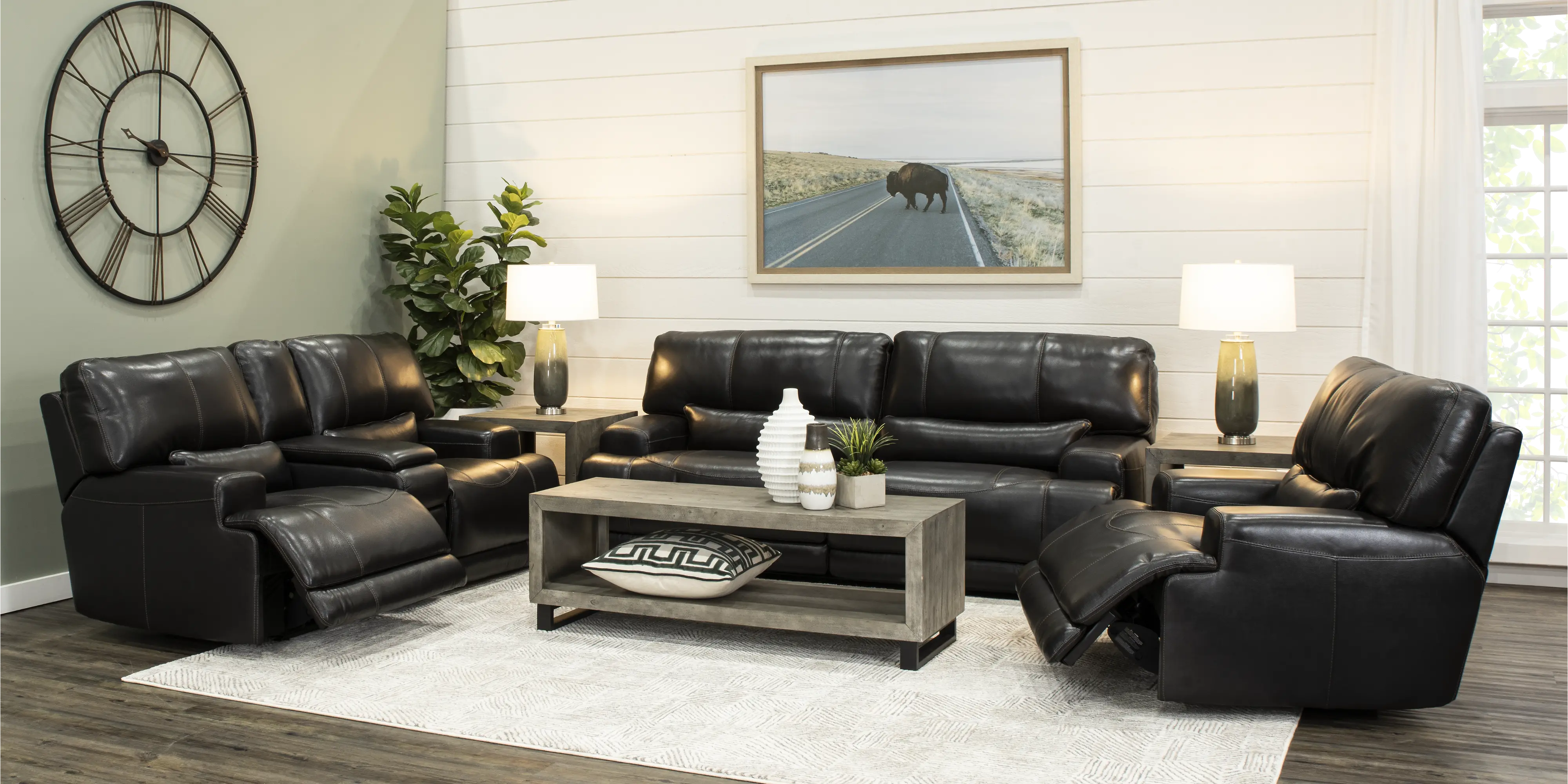 Stampede Blackberry Power Reclining Console Loveseat-2