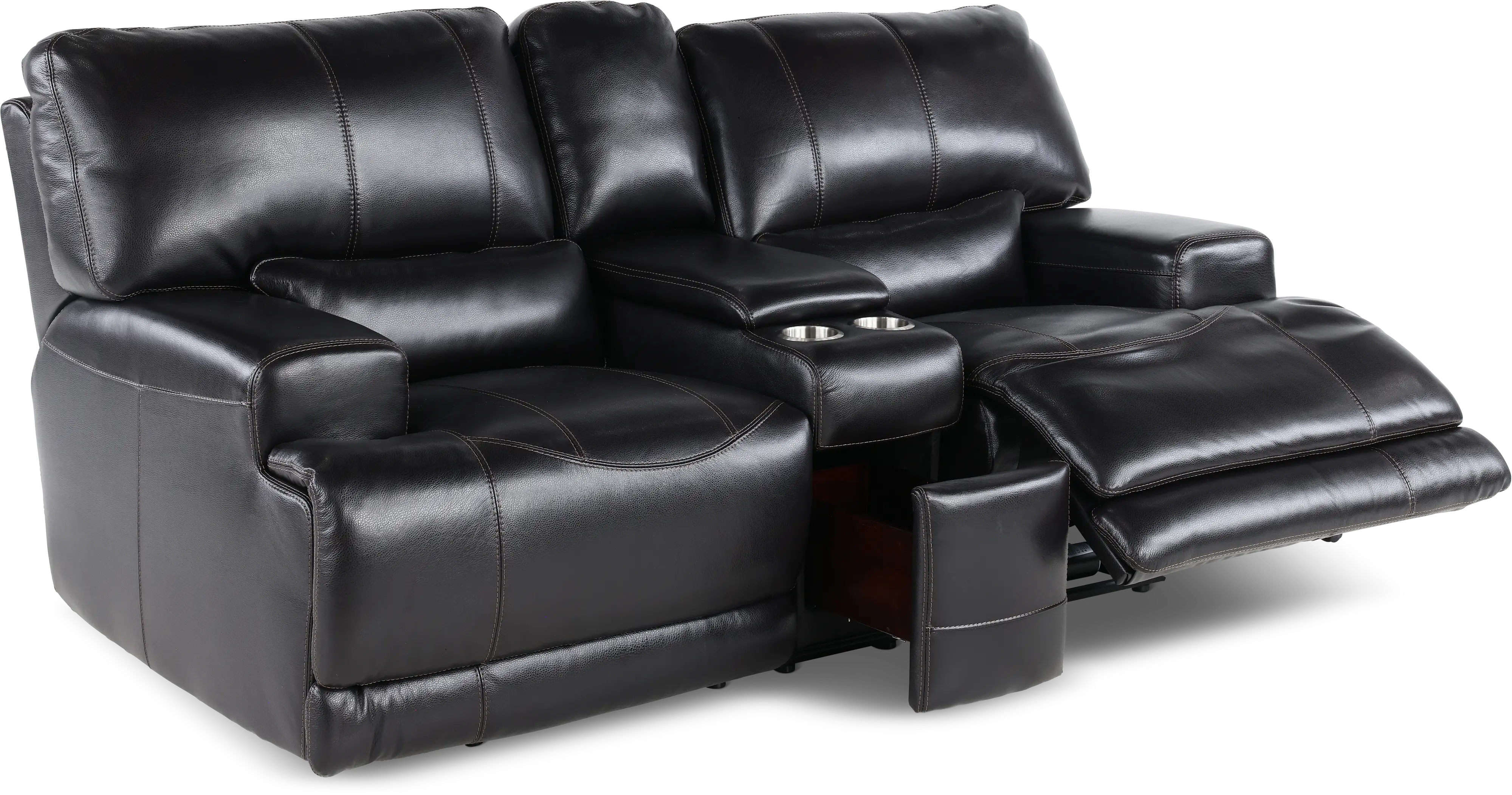 Stampede Blackberry Power Reclining Console Loveseat-6