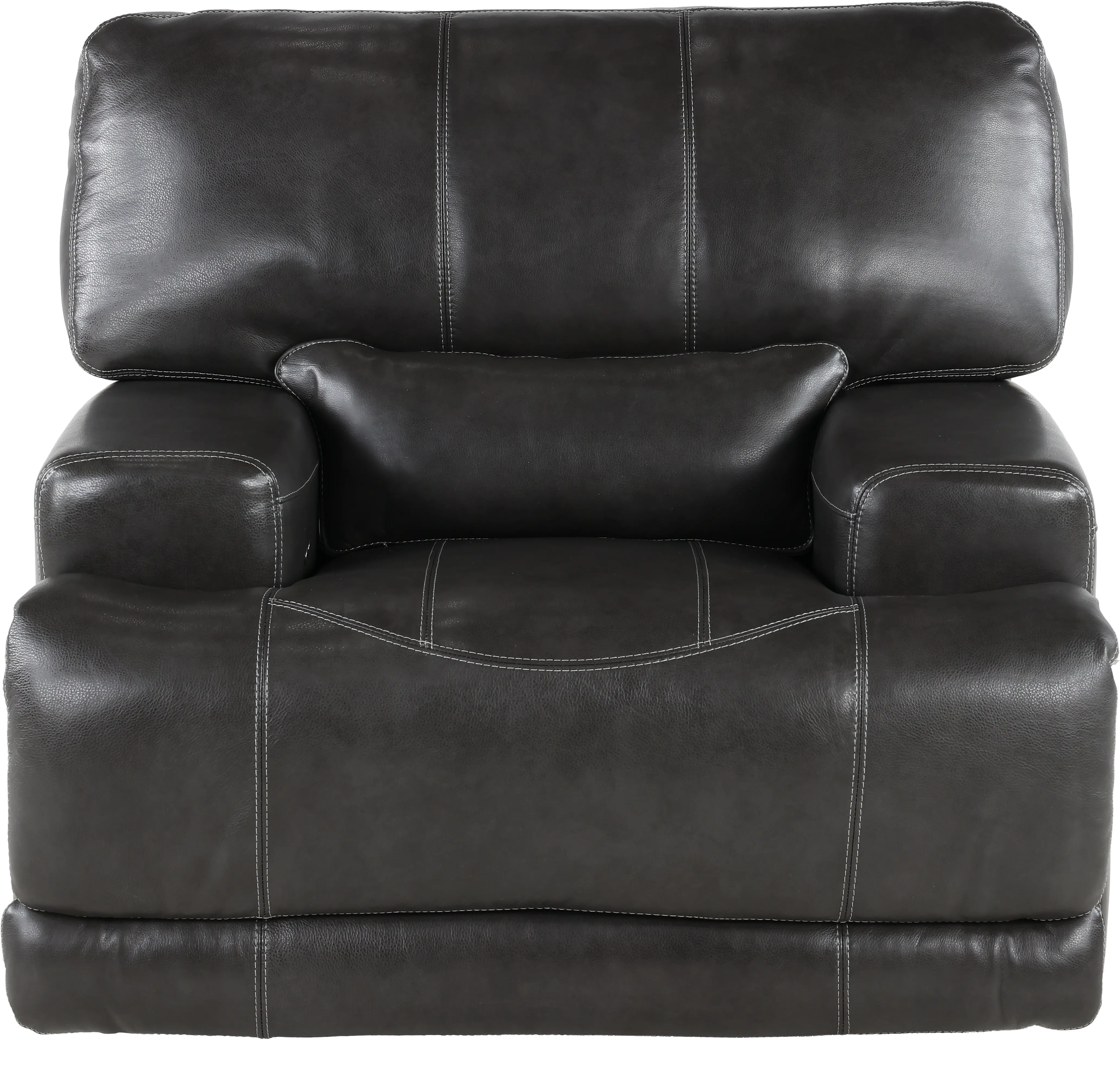 Stampede Charcoal Leather Power Recliner-1