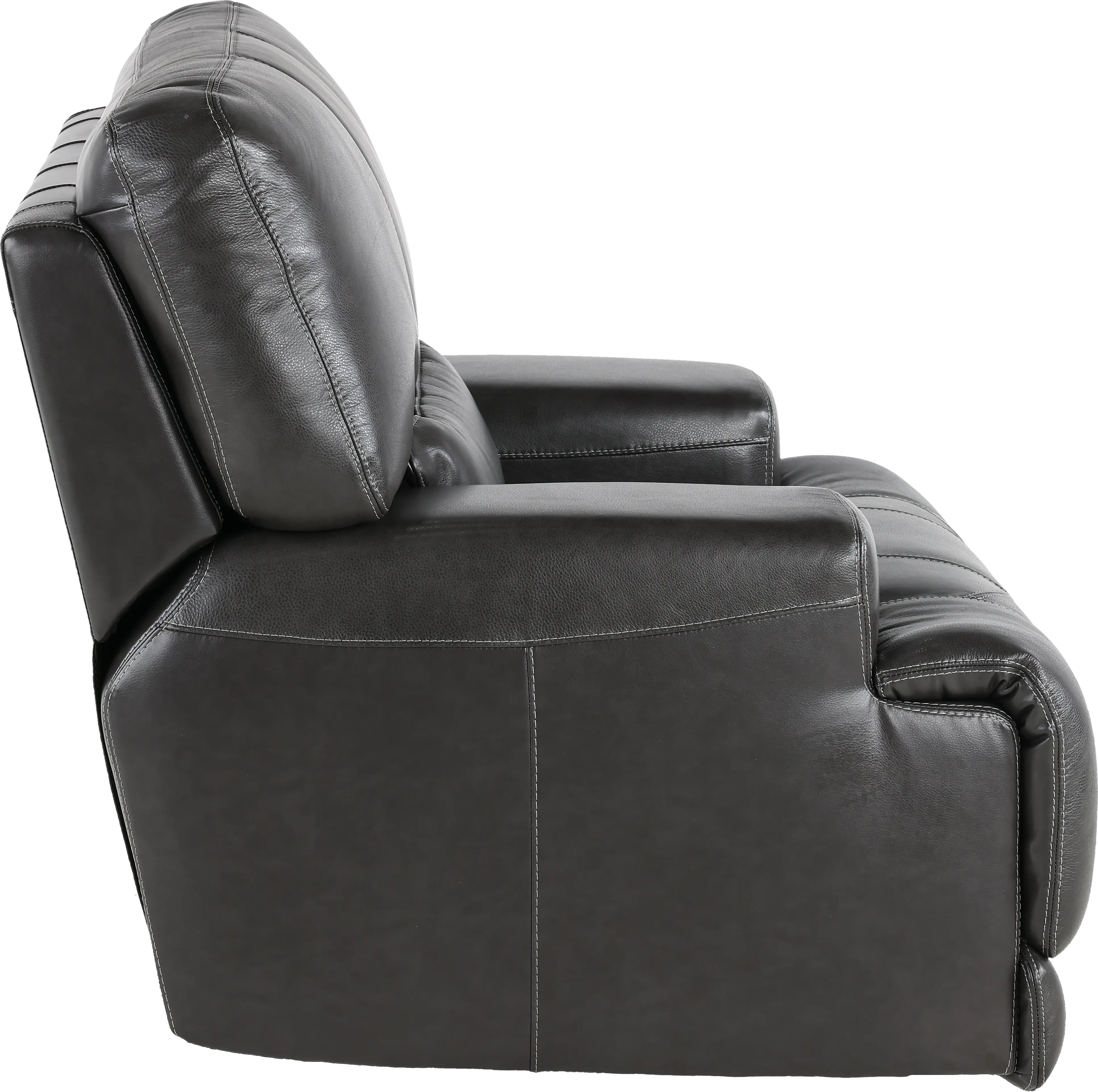 Stampede Charcoal Leather Power Recliner-7