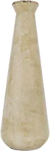 Aurelia 28  Beige and Gold Oversized Floor Vase