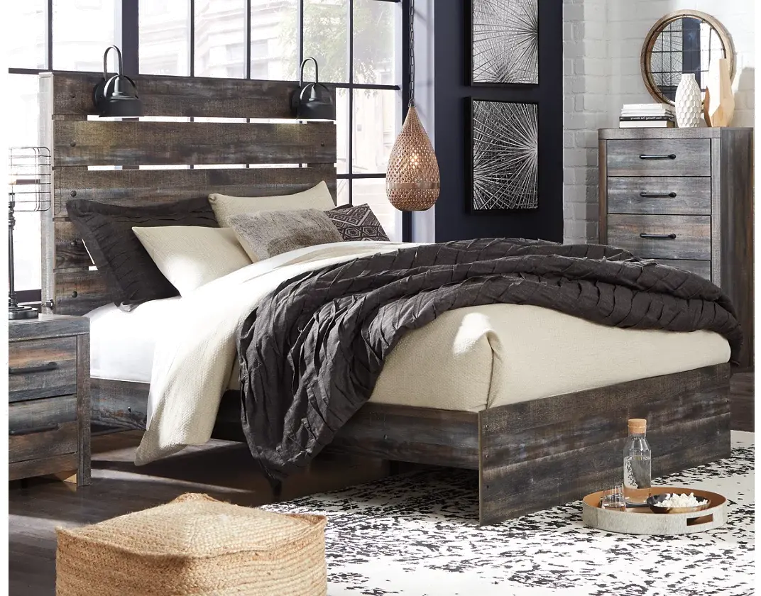 Sunset Park Rustic Brown King Bed-2