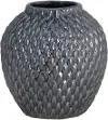 Naples 8.5  Gray Woven Texture Vase