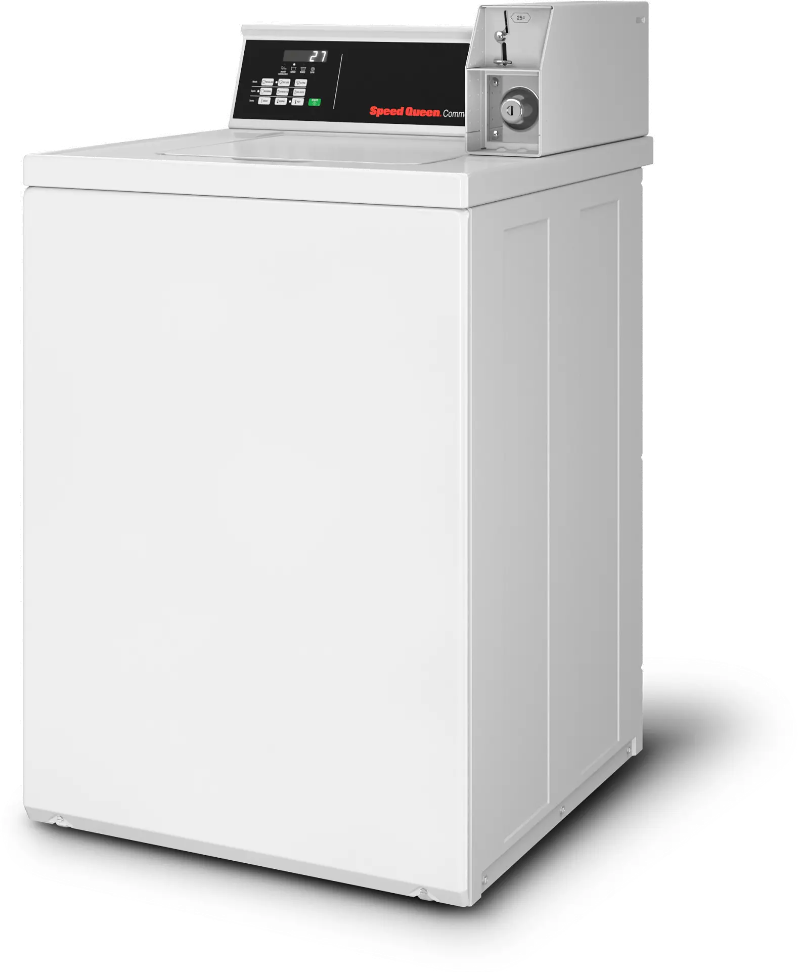 TV6000WN Speed Queen 3.19 Cu Ft Coin Operated Agitator Washer - White-3