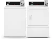 .SPQ-W/W-6000-GAS-PR Speed Queen Coin Operated Gas Washer and Dryer Set - White