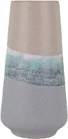 Jaishi Gray and Beige 12  Vase