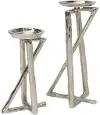 Cy 12  Medium Silver Candle Holder