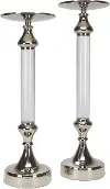 Darcy Medium Silver and White Candle Holder