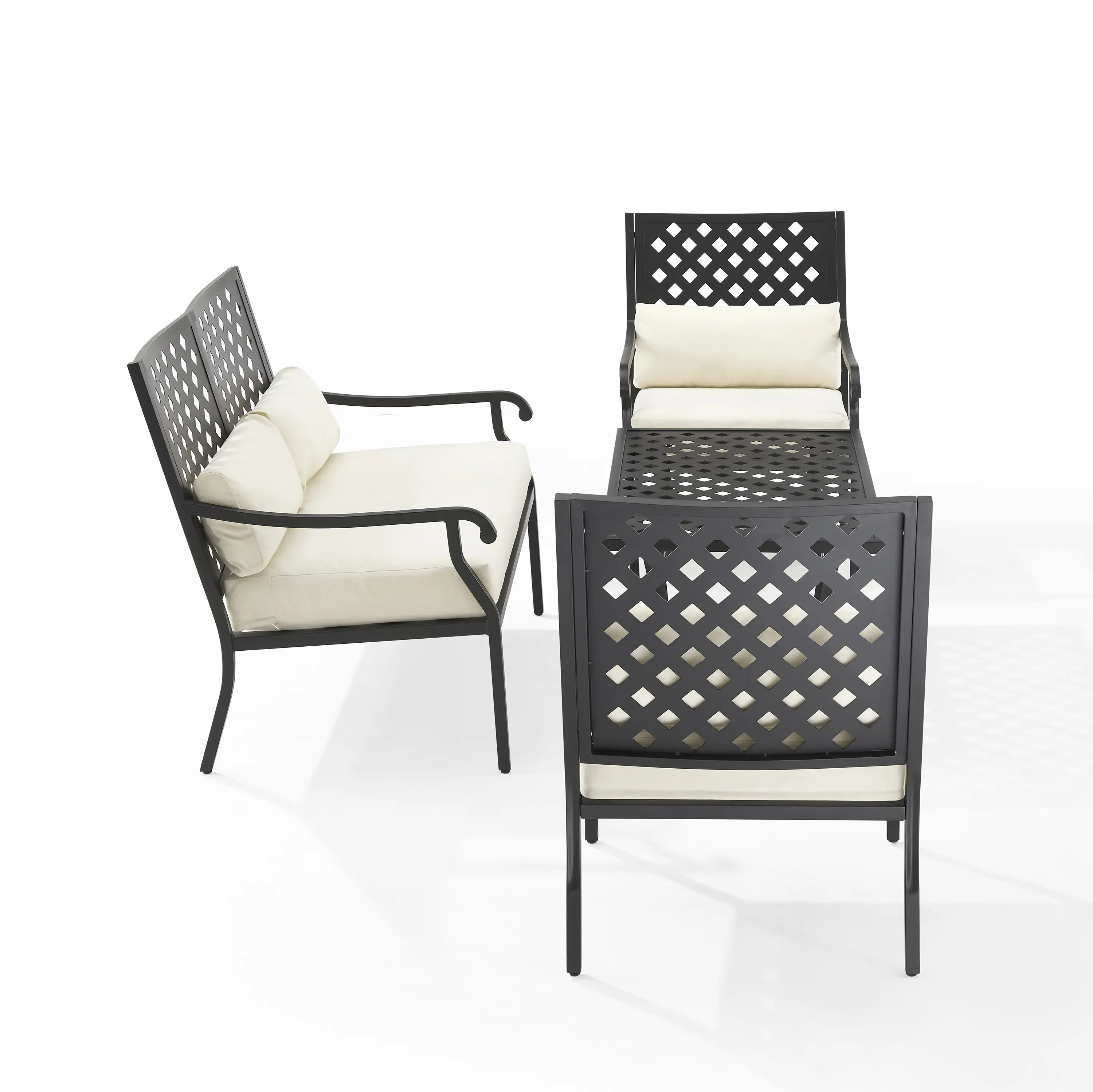 KO70285MB-CR Alistair 4 pc Black and Cream Patio Conversation Set-12