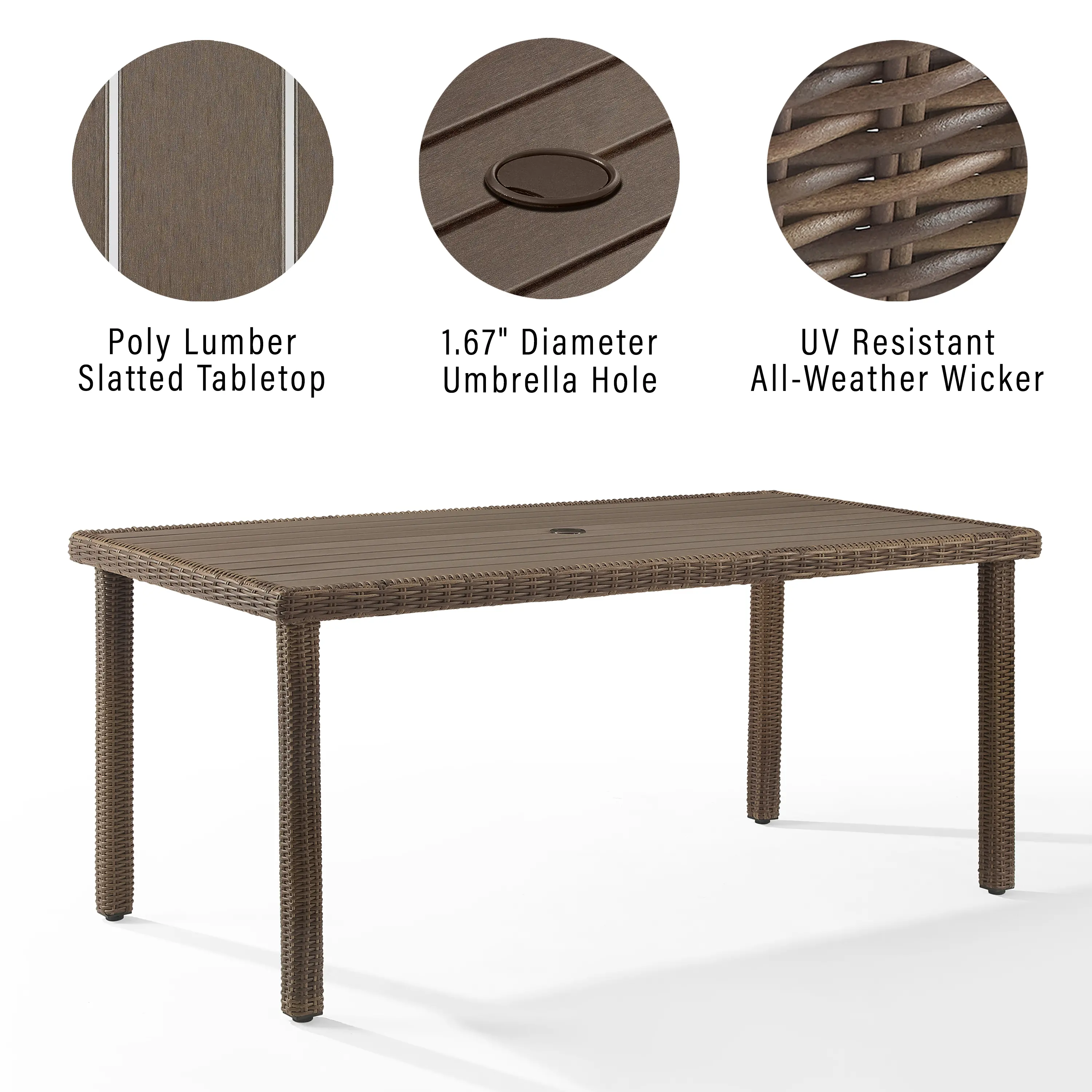 KO70427WB-SA Bradenton 5 Piece Beige and Wicker Patio Dining Set-9