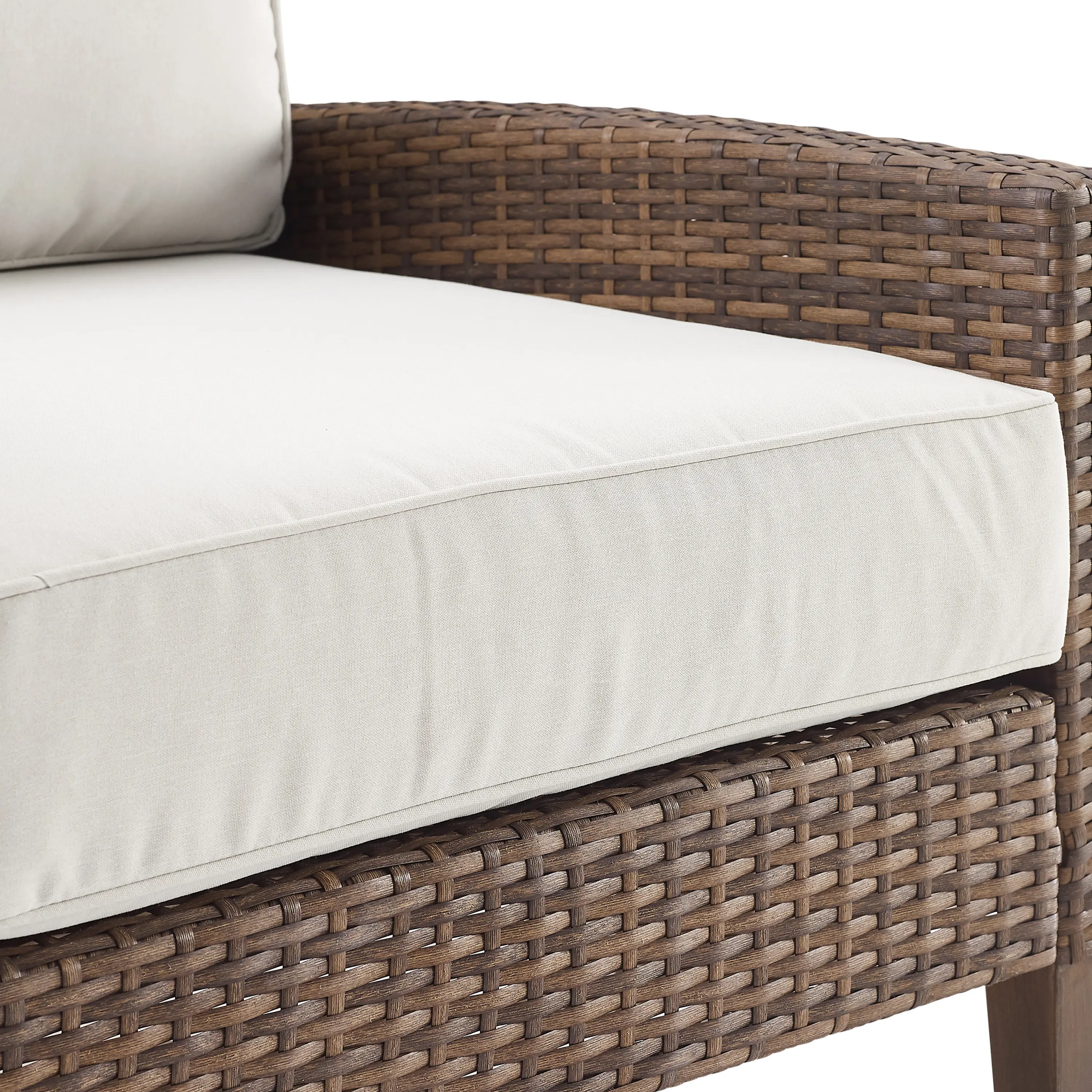 CO7168-BR Capella Brown Wicker Patio Armchairs, Set of 2-5