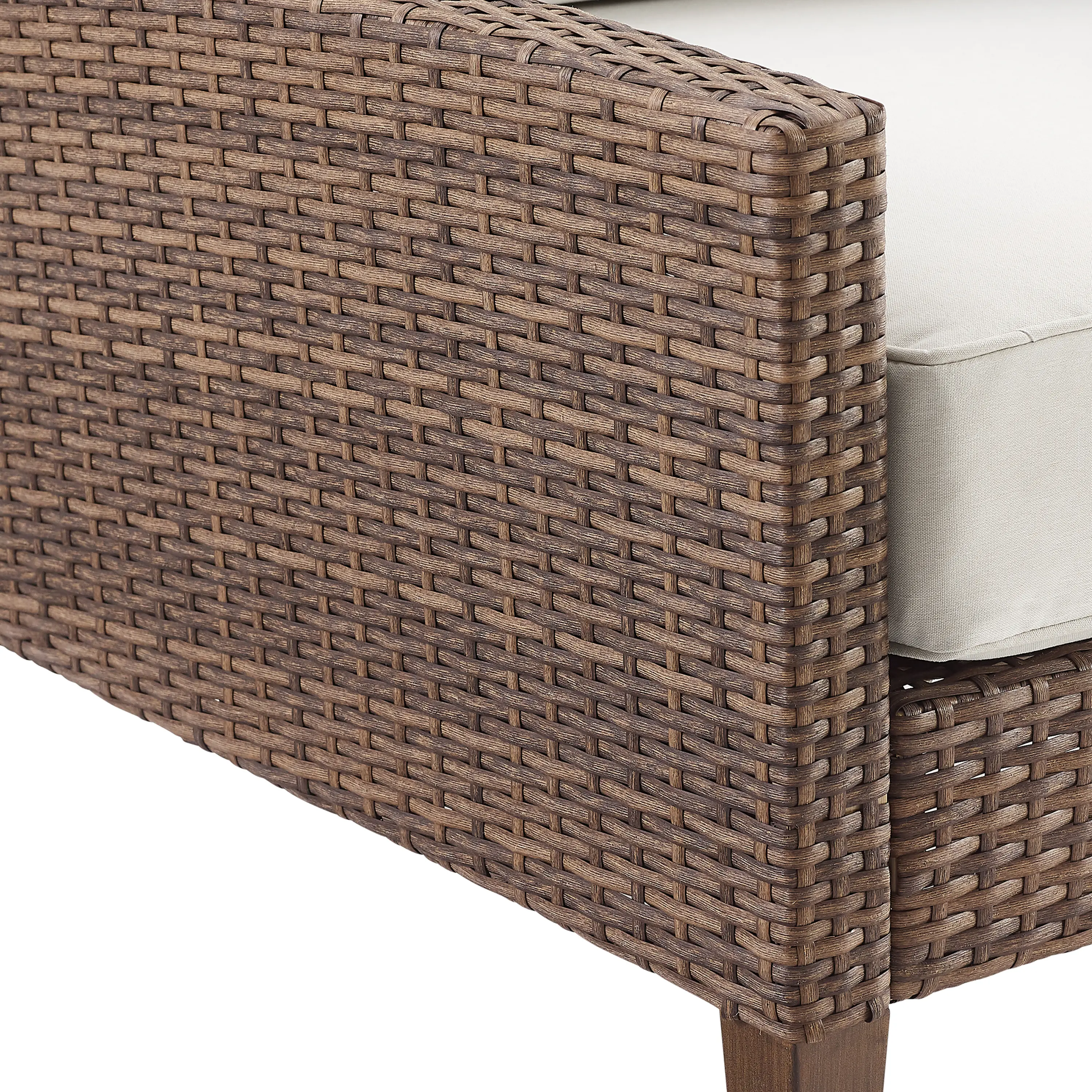 CO7168-BR Capella Brown Wicker Patio Armchairs, Set of 2-6