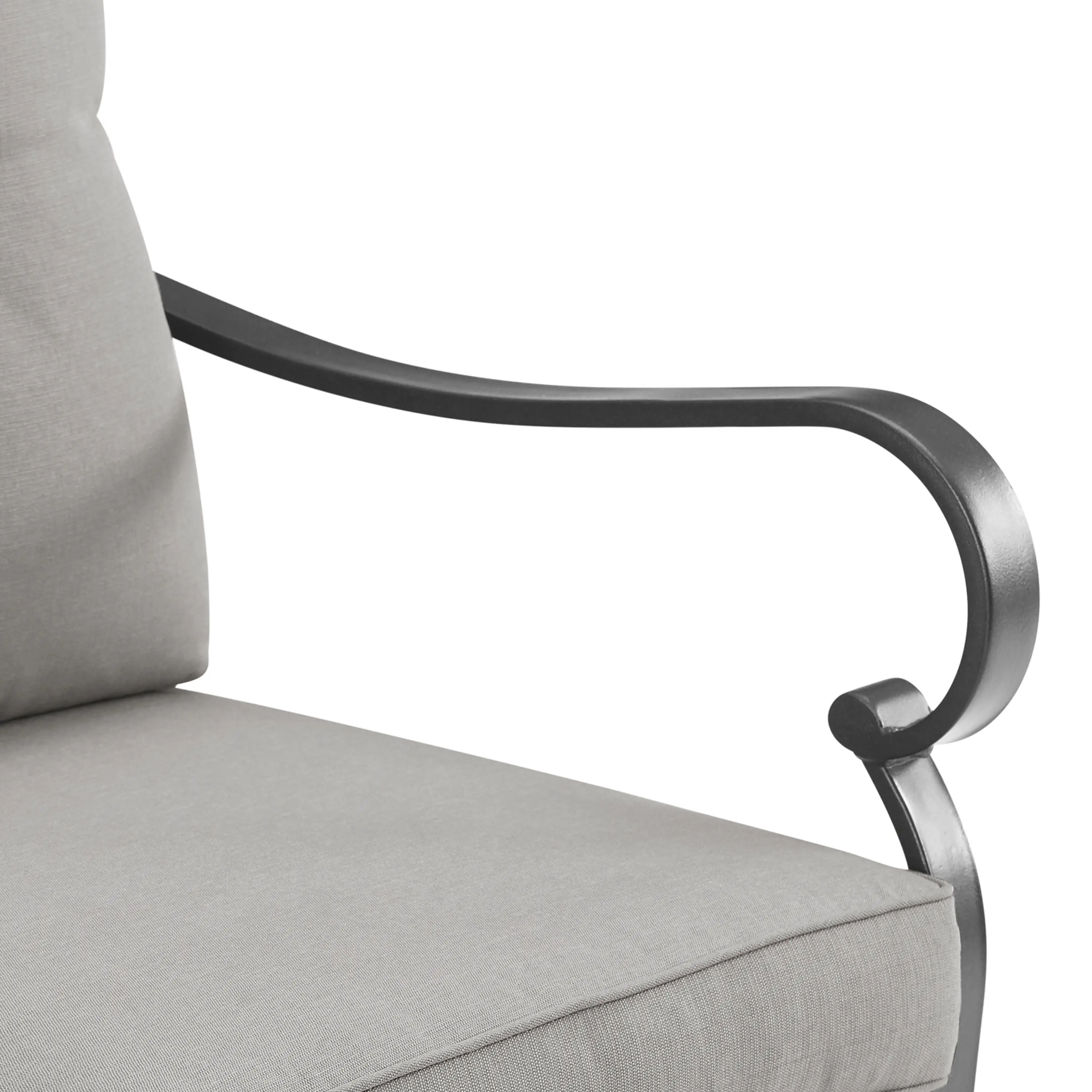 CO6251MB-TE Dahlia Gray and Wicker Patio Armchairs, Set of 2-4