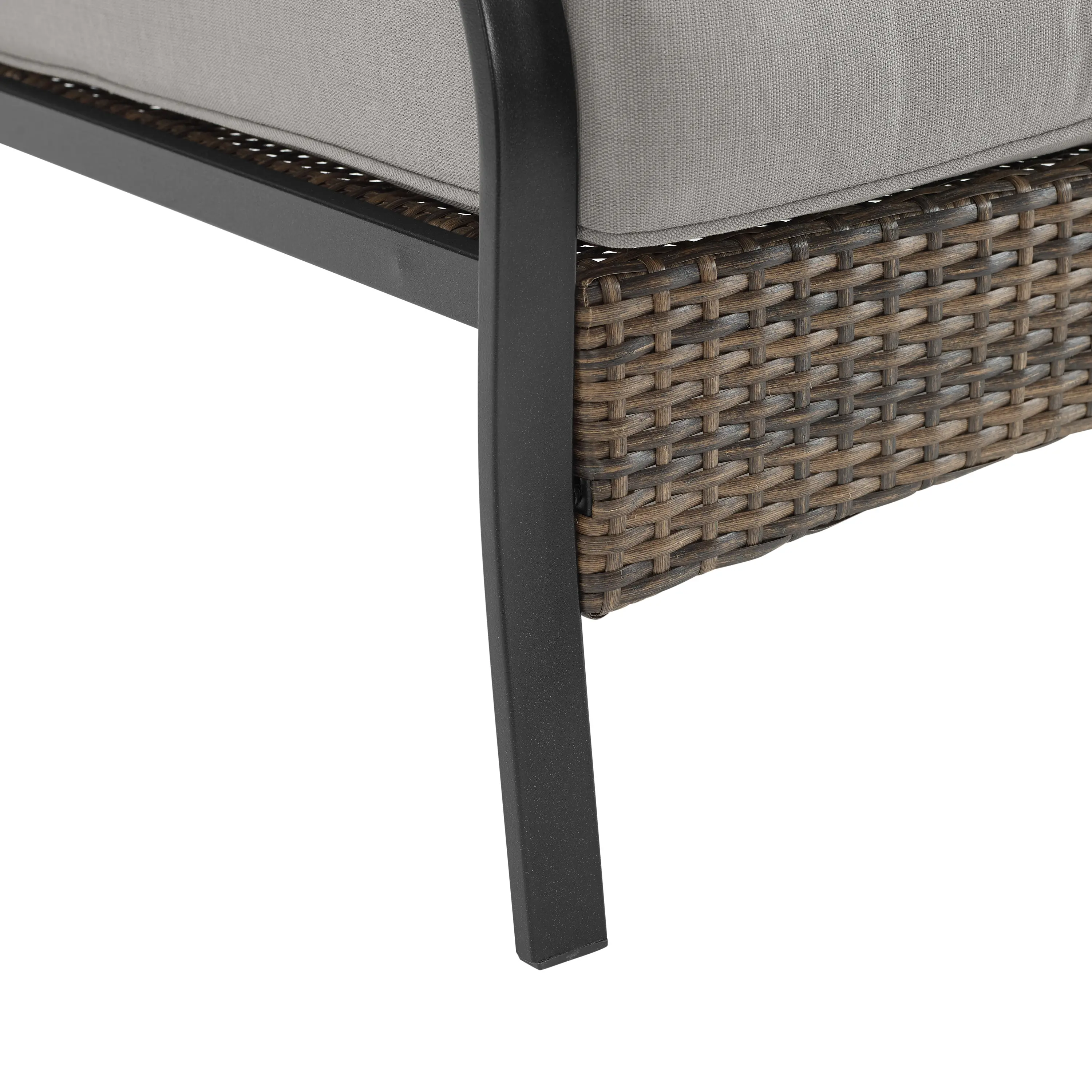 CO6251MB-TE Dahlia Gray and Wicker Patio Armchairs, Set of 2-5