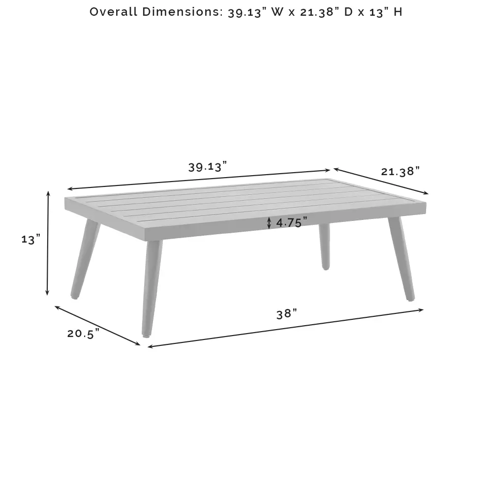 CO7330MB-CL Dover Gray Rope Patio Loveseat and Table Set-5