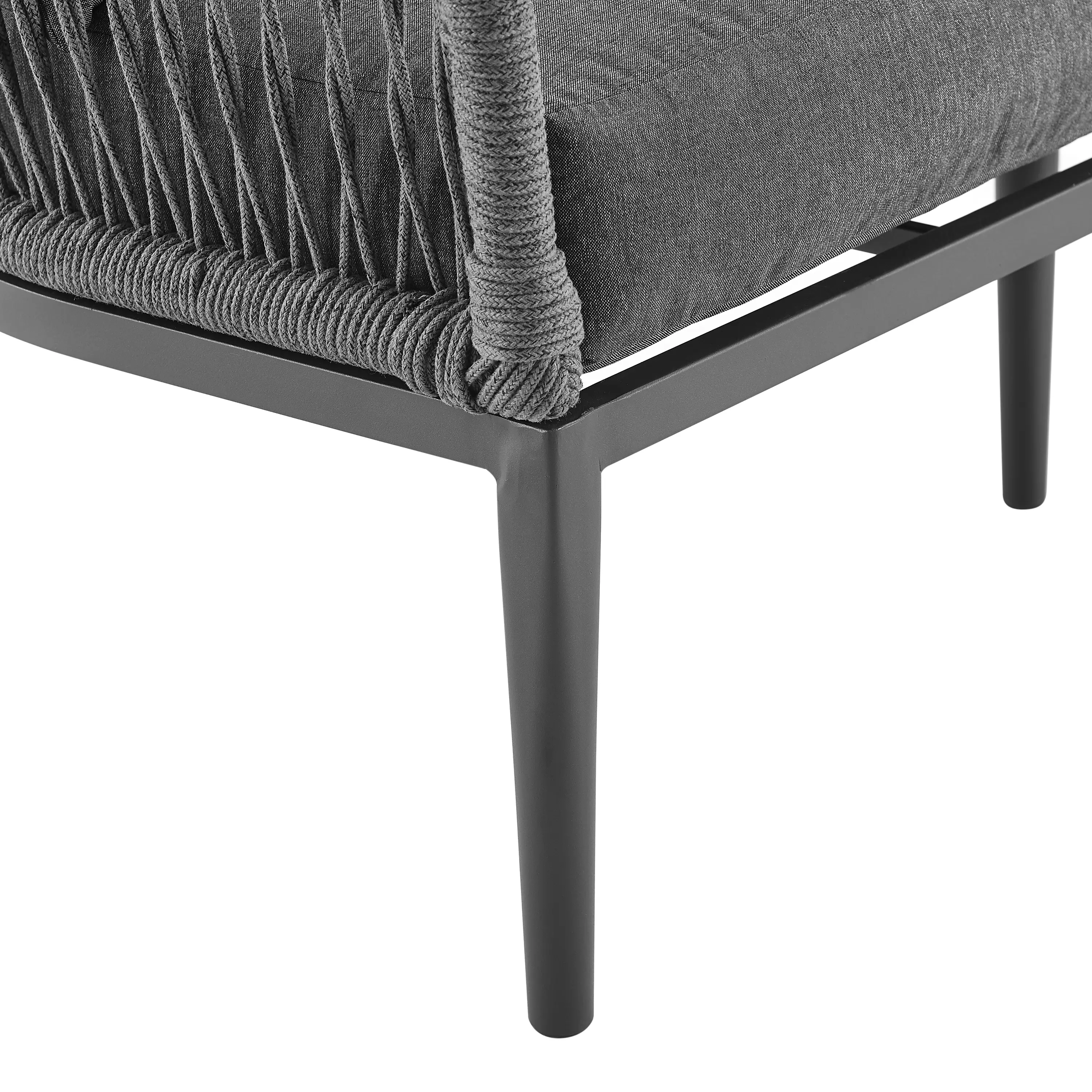 KO70310MB-CL Dover 4 pc Gray Rope Patio Conversation Set-9