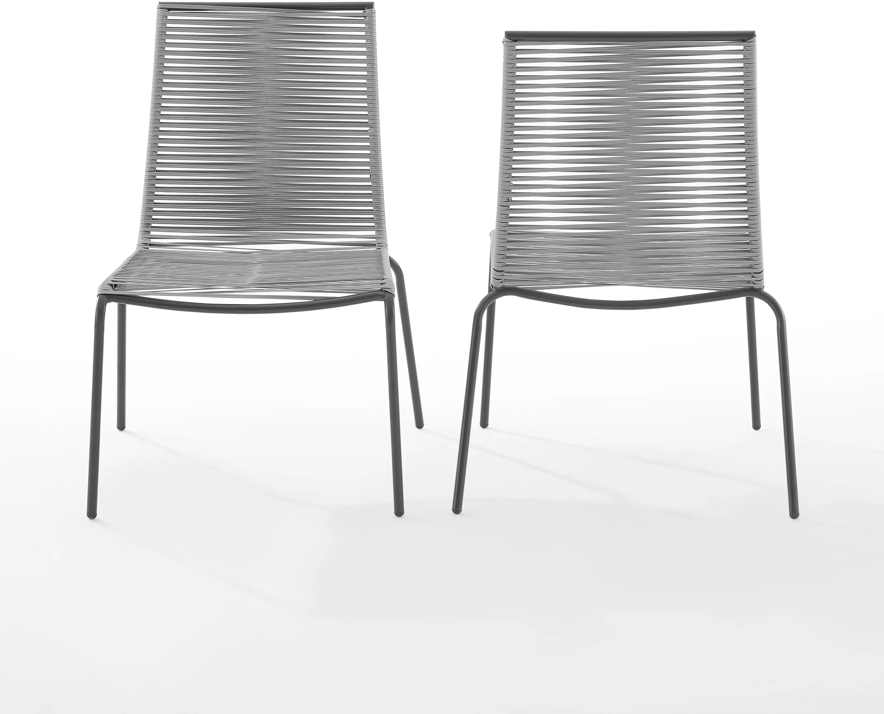 MO74966MB-GY Fenton Gray Wicker Stackable Patio Chairs, Set of 4-3