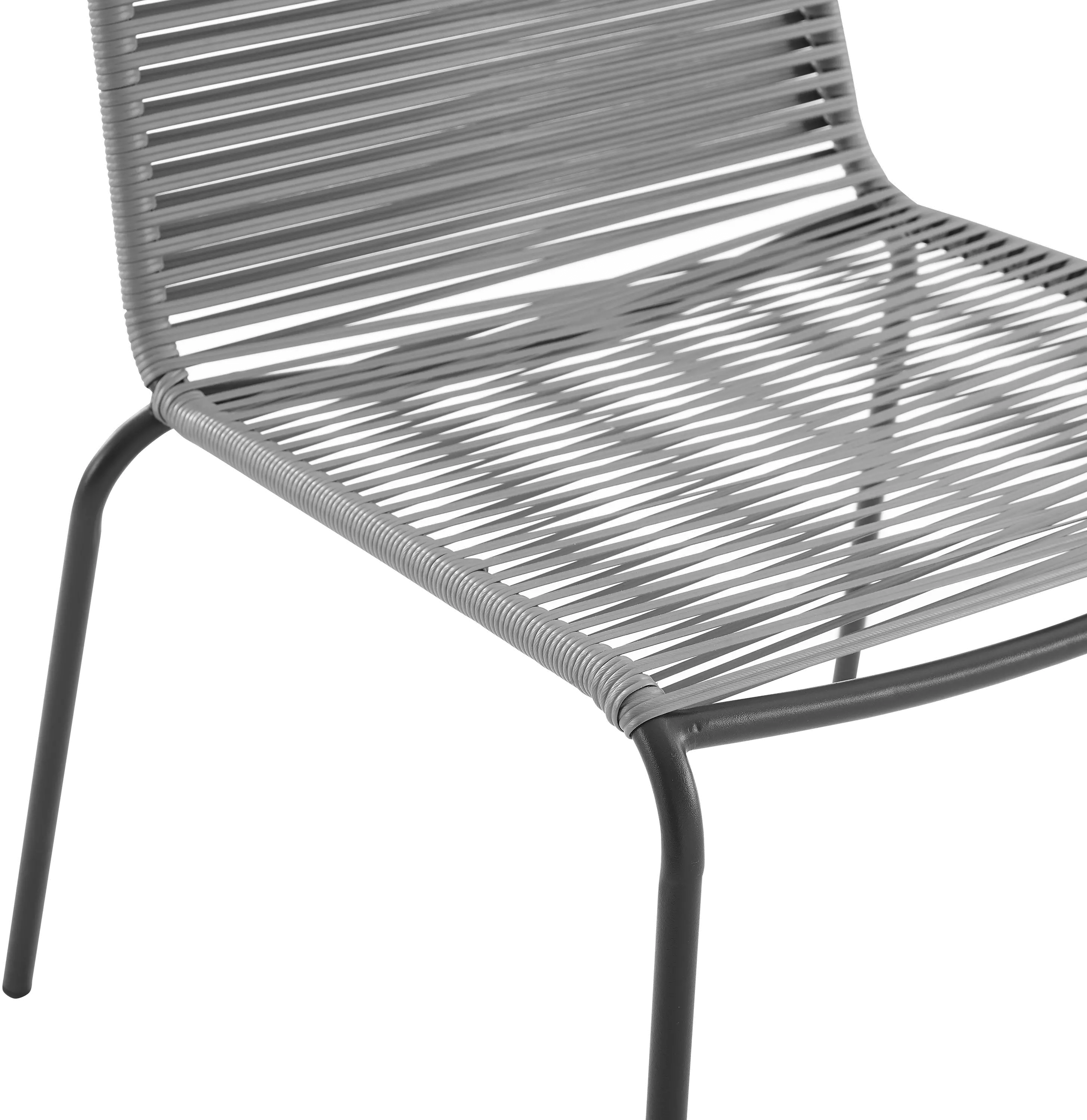 MO74966MB-GY Fenton Gray Wicker Stackable Patio Chairs, Set of 4-1