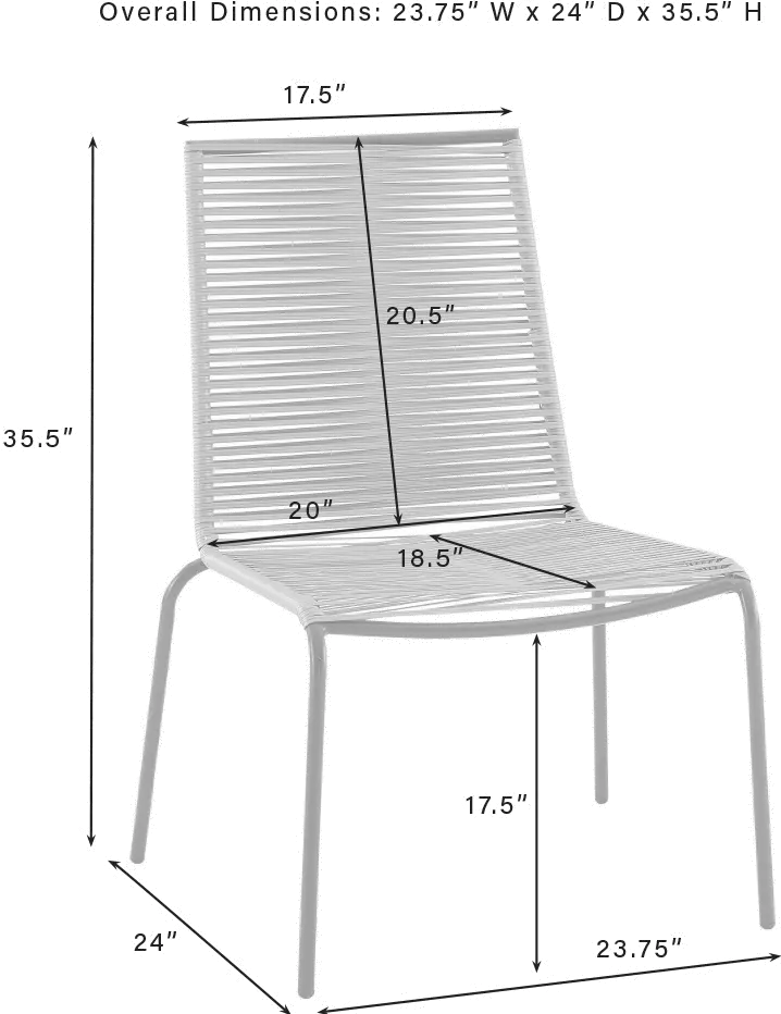 MO74966MB-GY Fenton Gray Wicker Stackable Patio Chairs, Set of 4-6