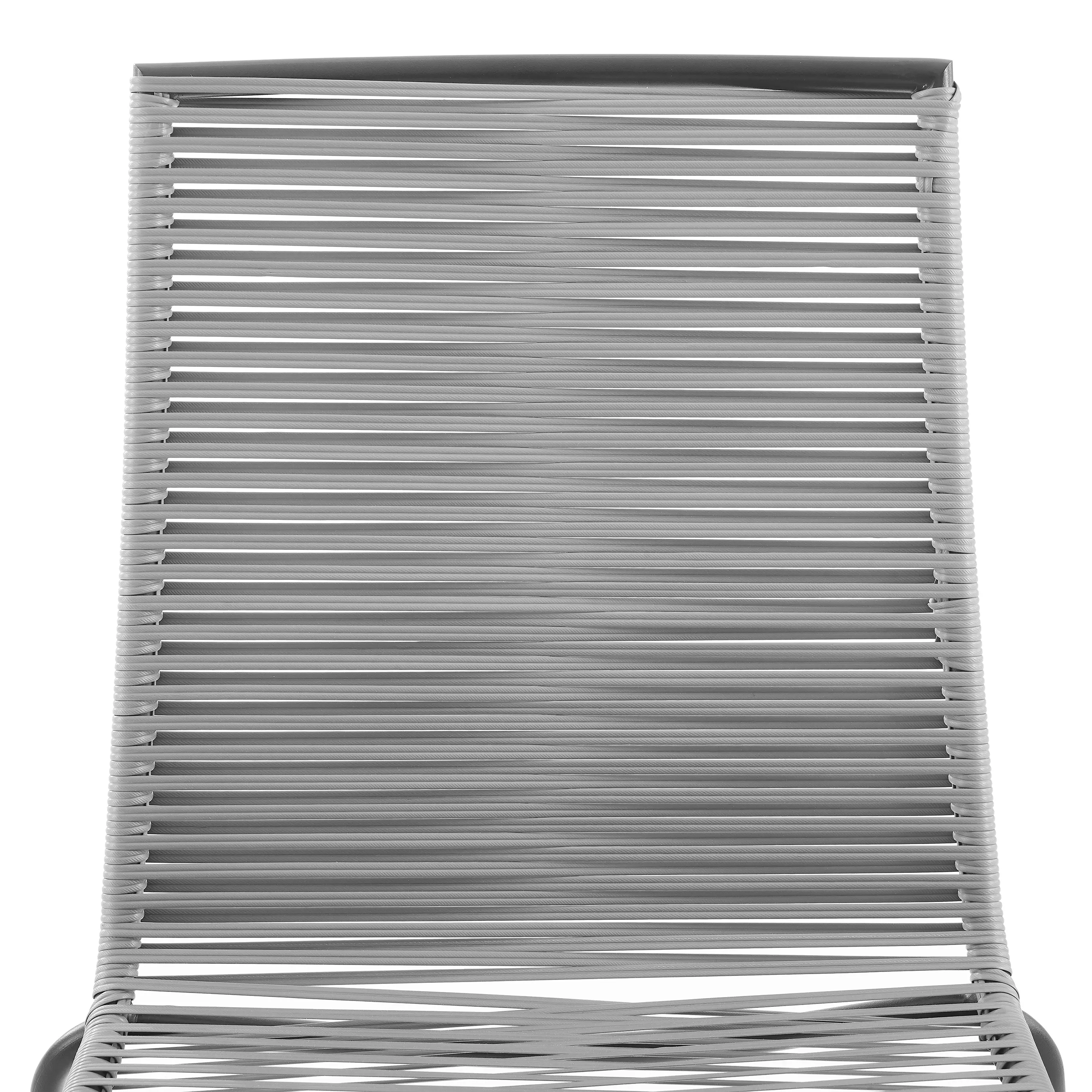 MO74965MB-GY Fenton Gray Wicker Stackable Patio Chairs, Set of 2-6