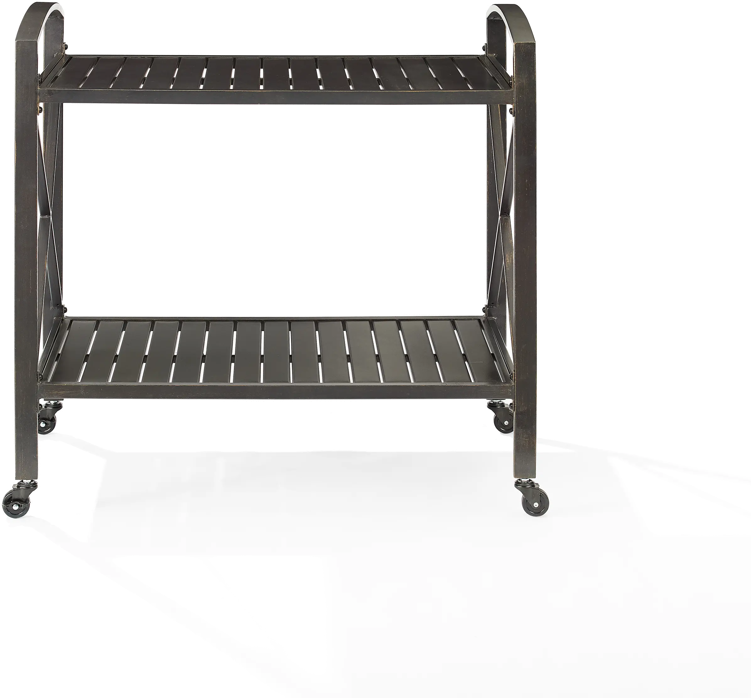 CO7390-BZ Kaplan Outdoor Bronze Metal Bar Cart-2