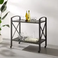 CO7390-BZ Kaplan Outdoor Metal Bar Cart