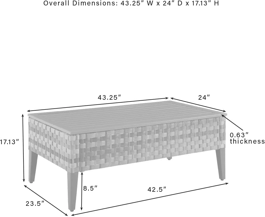 KO70254BR-TE Prescott Taupe Outdoor Wicker Sofa & Coffee Table Set-12