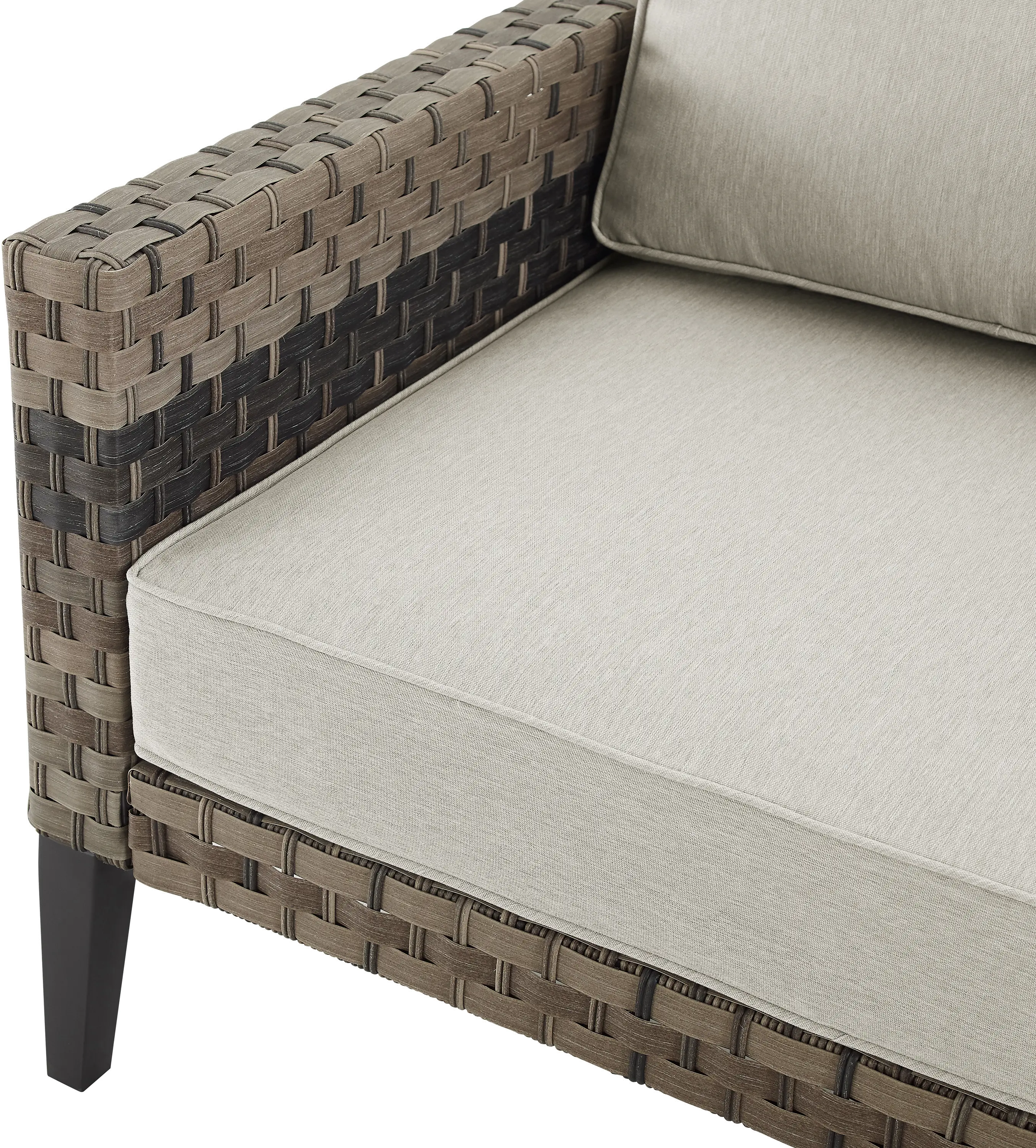 KO70254BR-TE Prescott Taupe Outdoor Wicker Sofa & Coffee Table Set-8