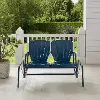 CO1032-NV Ridgeland Navy Outdoor Metal Loveseat Glider