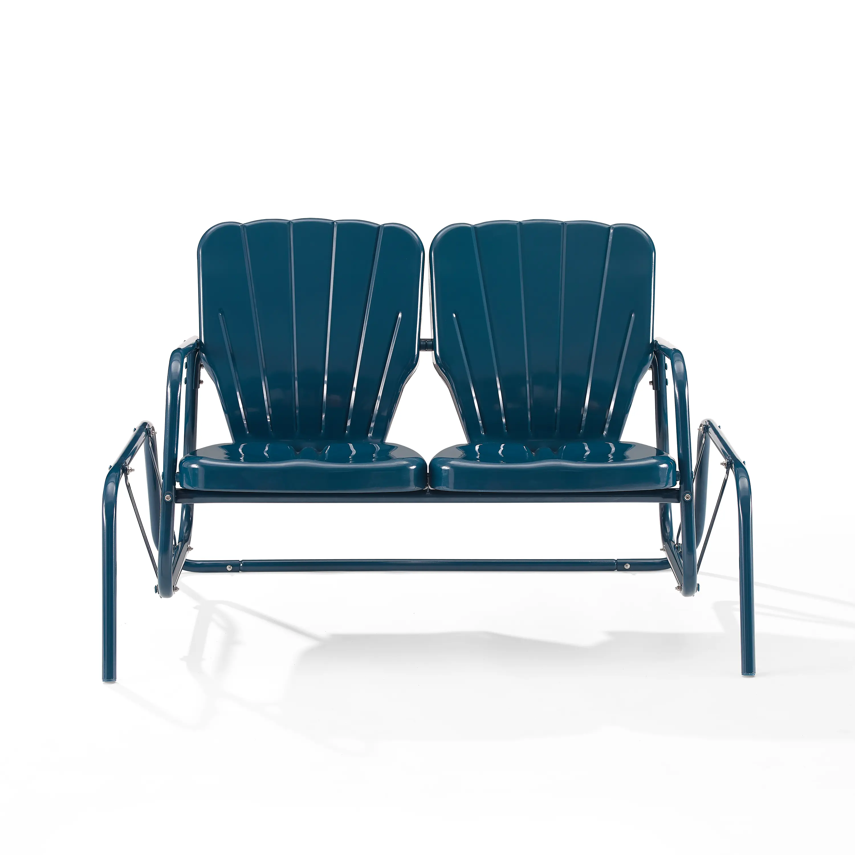 CO1032-NV Ridgeland Navy Outdoor Metal Loveseat Glider-3